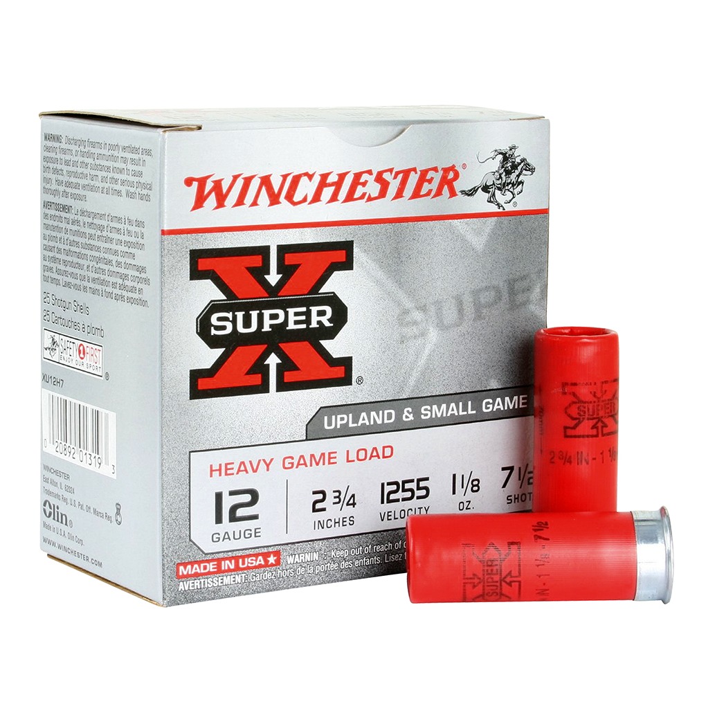 Winchester Ammo XU12H7 Super X Heavy Game Load 12Gauge 2.75” 1 1/8oz 7.5Shot 25 Per Box/10 Case