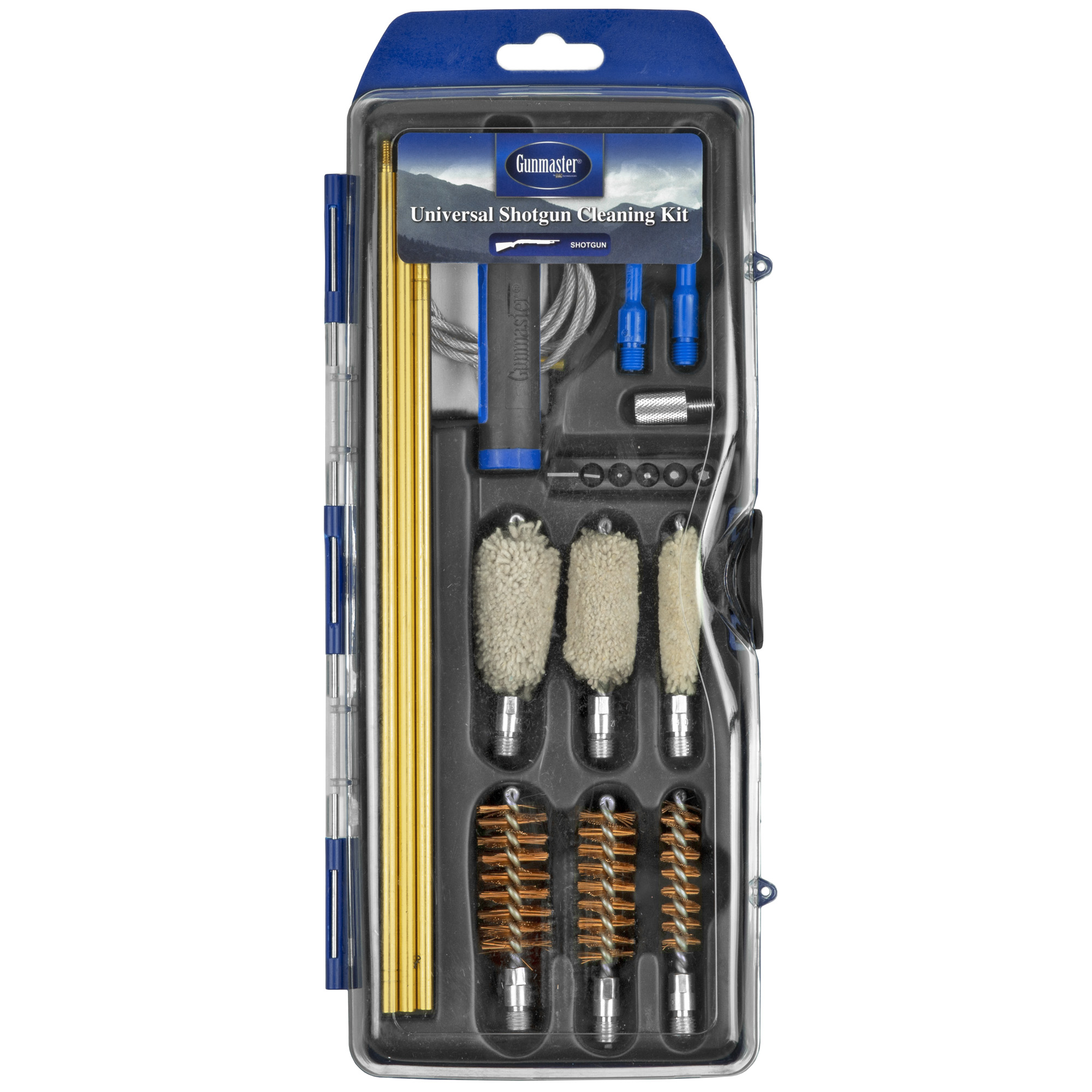 DAC GMSGHY GunMaster Universal Hybrid Cleaning Kit Multi-Gauge Shotgun/21 Pieces Black/Blue