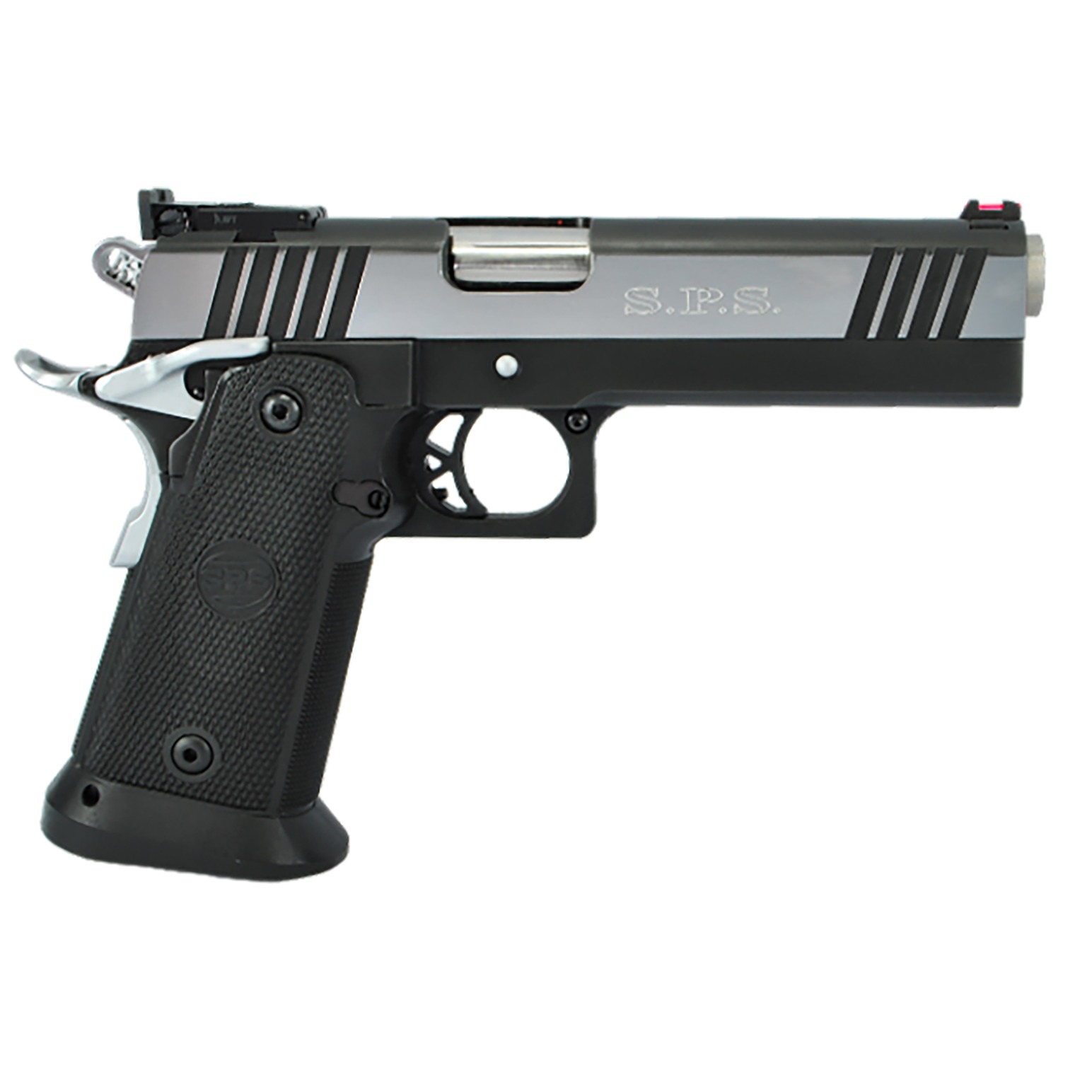 TriStar 85674 SPS Pantera 1911 9mm Luger 18+1 5” Stainless Steel Barrel, Black Chrome Serrated Steel Slide, Black Steel Frame w/Beavertail, Black Polymer Grip, Right Hand