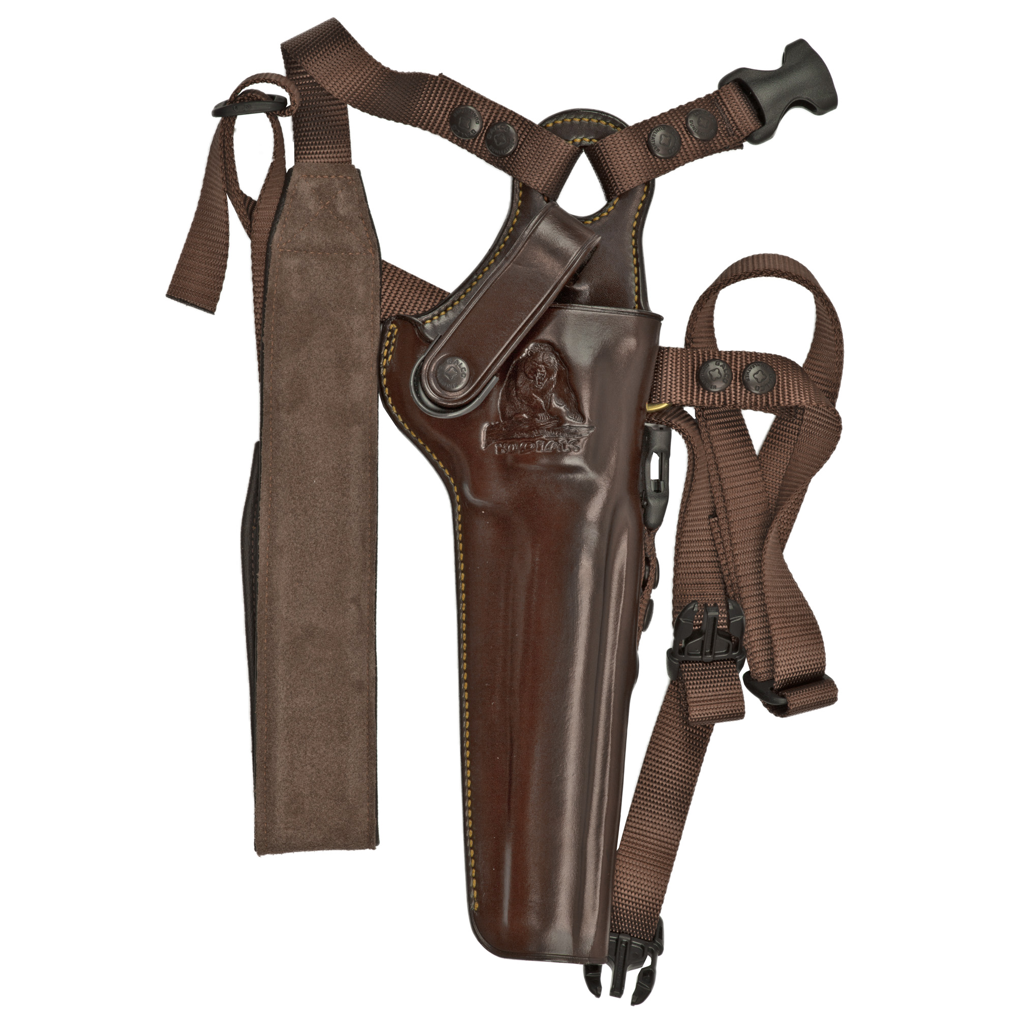 Galco KK130H Kodiak Chest Holster Havana Brown Leather Shoulder/Torso Strap Fits Ruger Super Redhawk 7.50” Right Hand