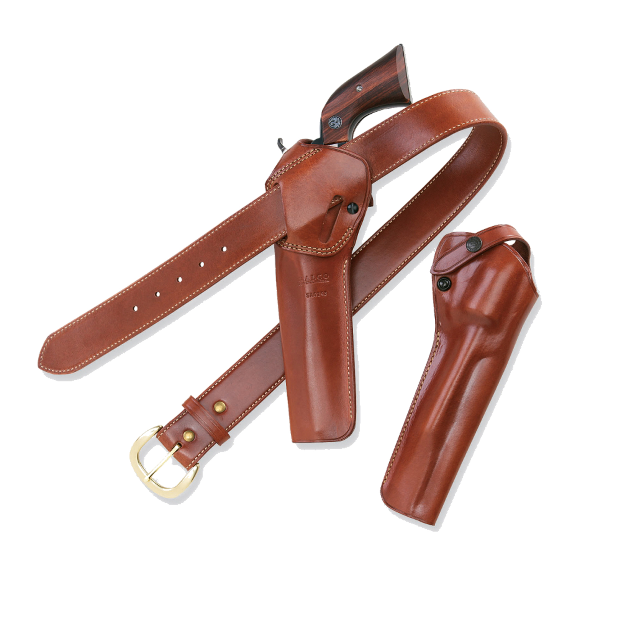 Galco SAO166 SAO OWB Tan Leather Belt Slide Fits Ruger Blackhawk Right Hand