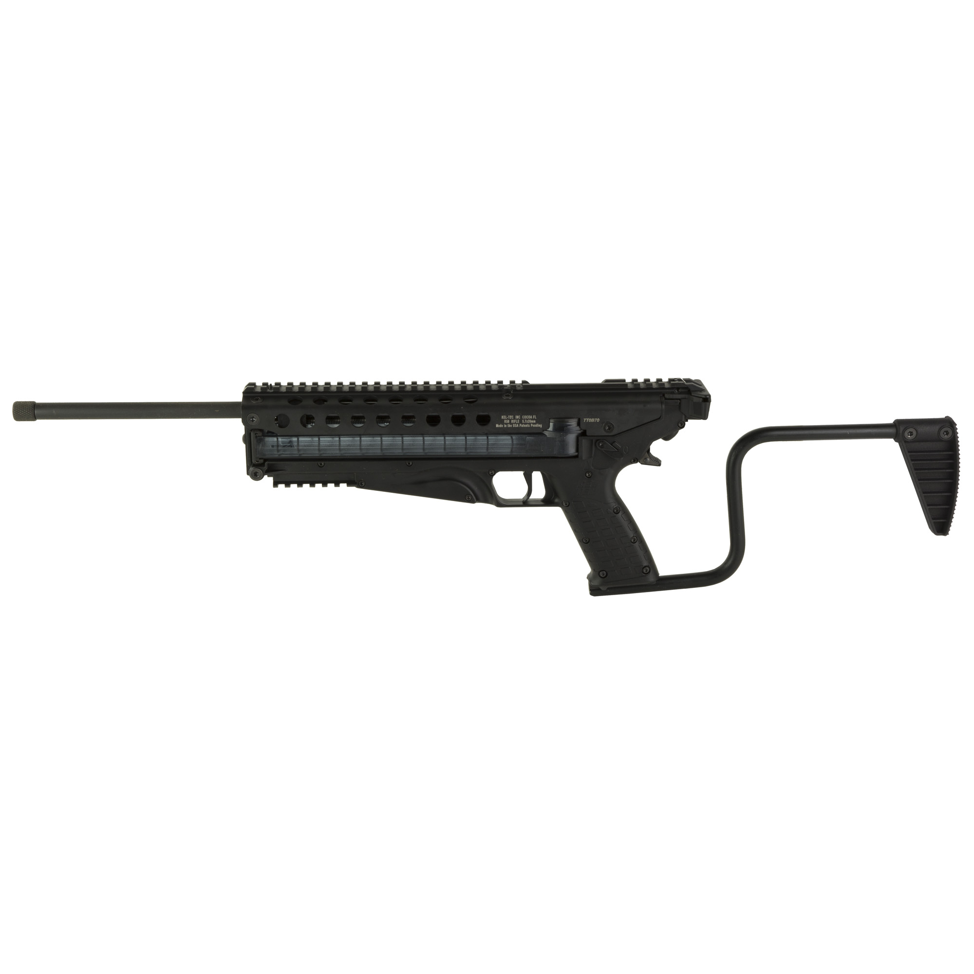 Kel-Tec R50BLK R50 5.7x28mm 50+1 16.10” Threaded Barrel, Black Receiver & Polymer Grip, Side-Folding Stock, Adjustable Sights, QD Sling Mount