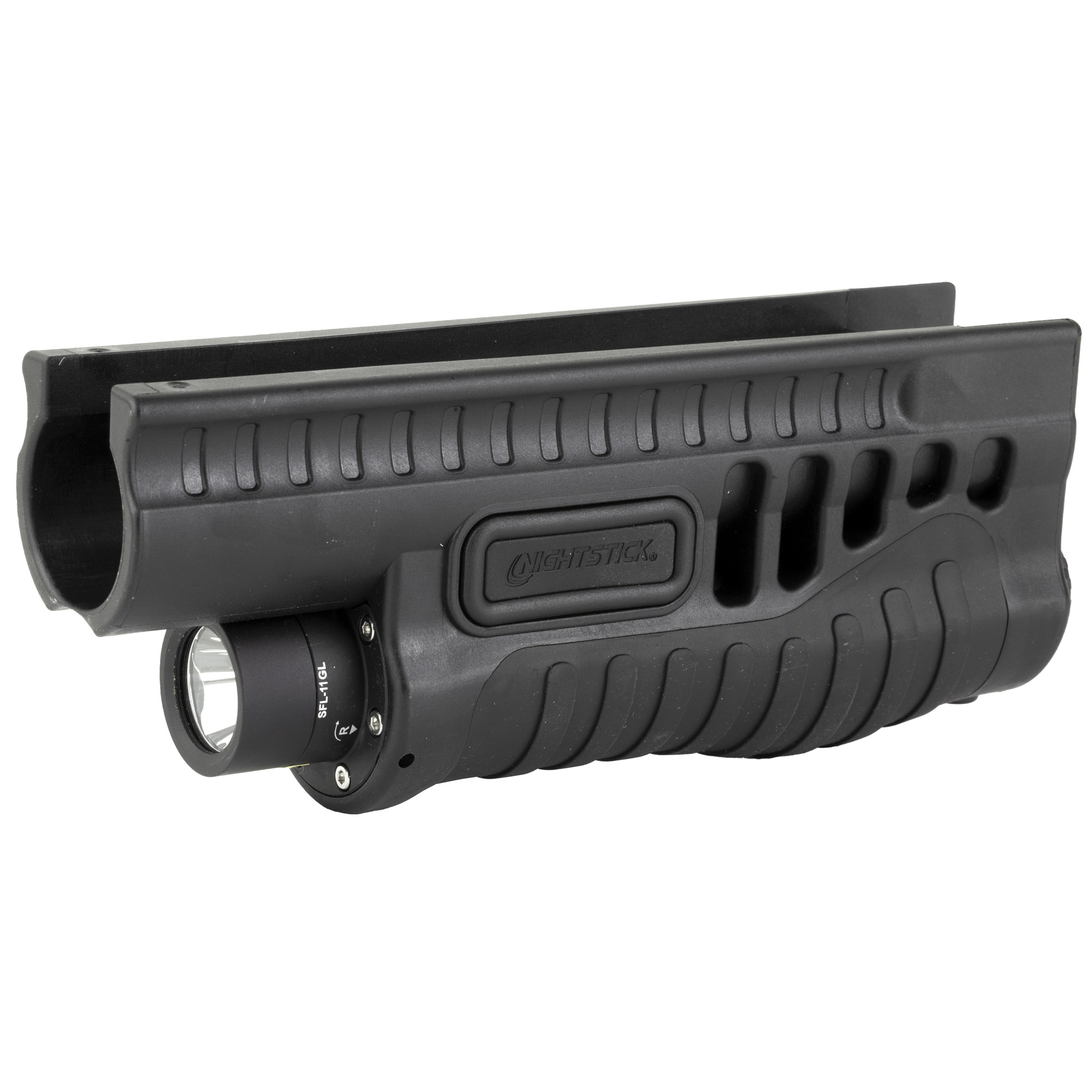 Nightstick SFL11GL Shotgun Forend Light Black 1200 Lumens White LED Green Laser Mossberg 500/590/590A1/Shockwave