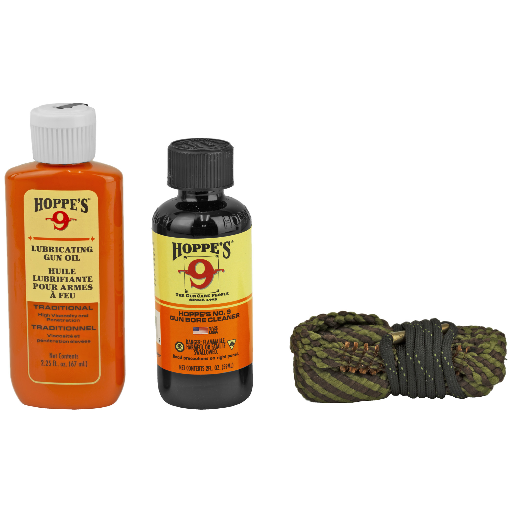 Hoppe’s 110045 1-2-3 Done Cleaning Kit 45 Cal Pistols (Clam Package)