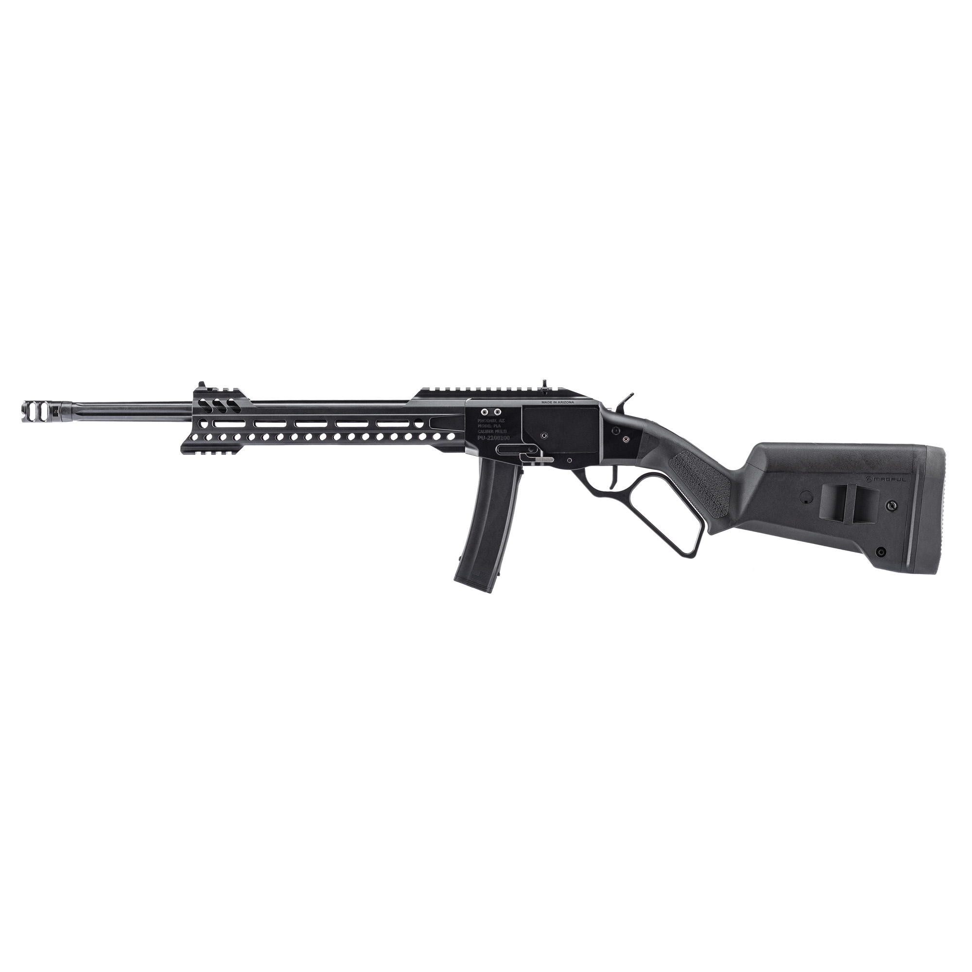 Patriot Ordnance Factory 01917 Tombstone 9mm Luger 10+1 16.50” Fluted Barrel, Black, Magpul SGA Stock, M-LOK Handgaurd, XS Ghost Ring Sights, Muzzle Brake