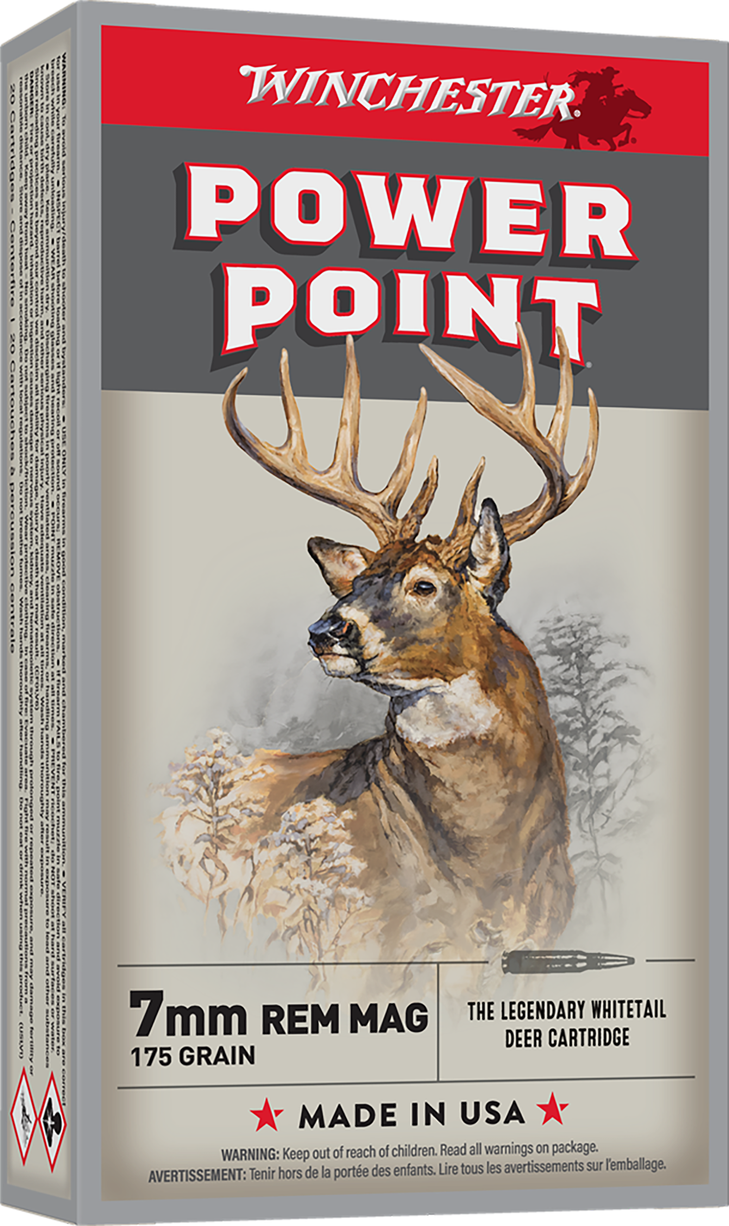 Winchester Ammo Super-X 7mm Rem Mag 175gr Power-Point 20 Rd - Box or Case