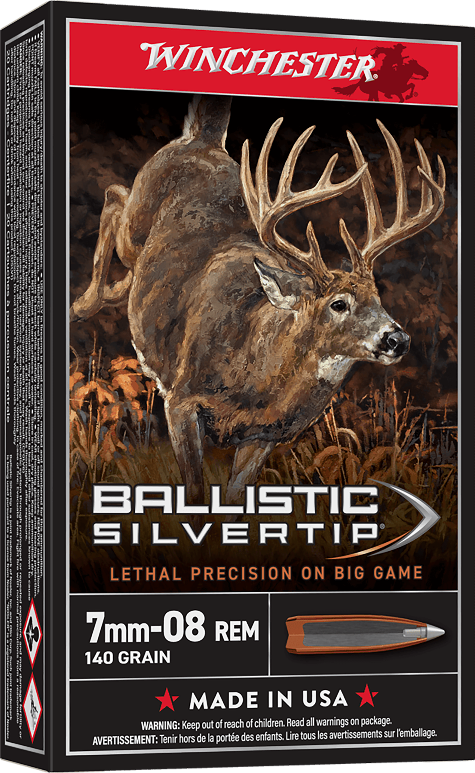 Winchester Ammo Ballistic Silvertip 7mm-08 Rem 140gr 20 Rd - Box or Case