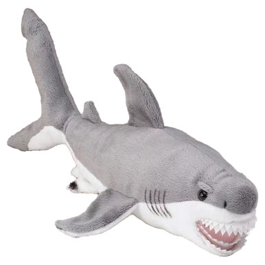 Plush Great White Shark Stuffed Animal - 12" - Wildlife Artists