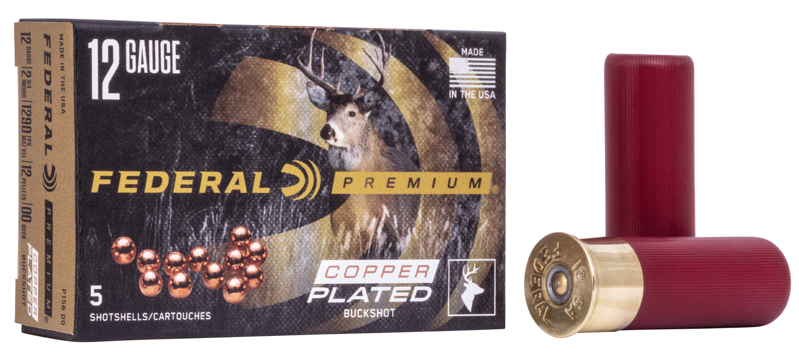 Federal Premium Magnum 12 Gauge 3" 2 oz 4 Buck Shot 5 Rd - Box or Case