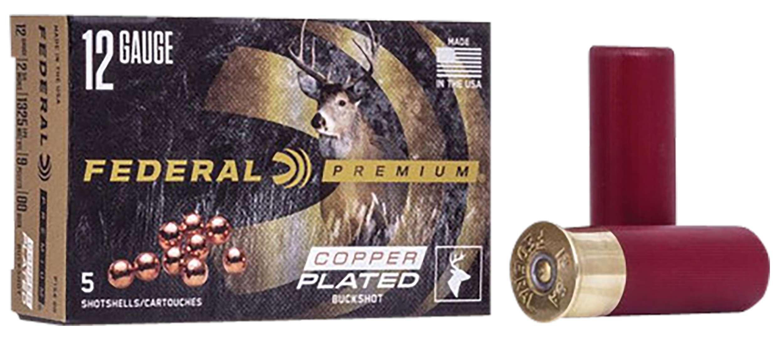 Federal Premium Magnum 12 Gauge 2.75" 1 1/8 oz 00 Buck 5 Rd - Box or Case