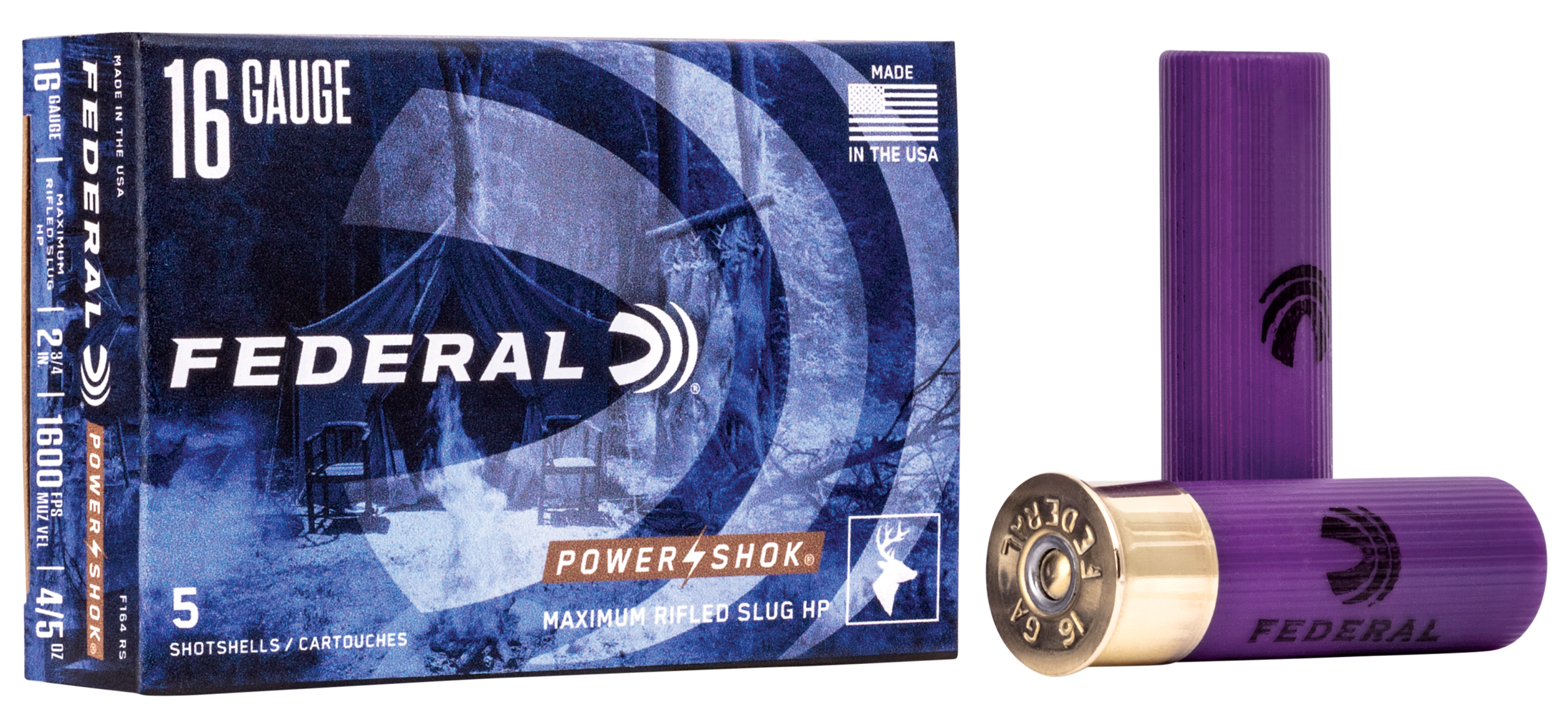 Federal Power-Shok 16 Gauge 2.75" 7/8 oz Rifled Slug - Box or Case