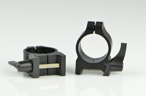 Warne 1 Inch, QD, Low Matte Rings, Steel, Fixed for Maxima/Weaver Style or Picatinny Bases