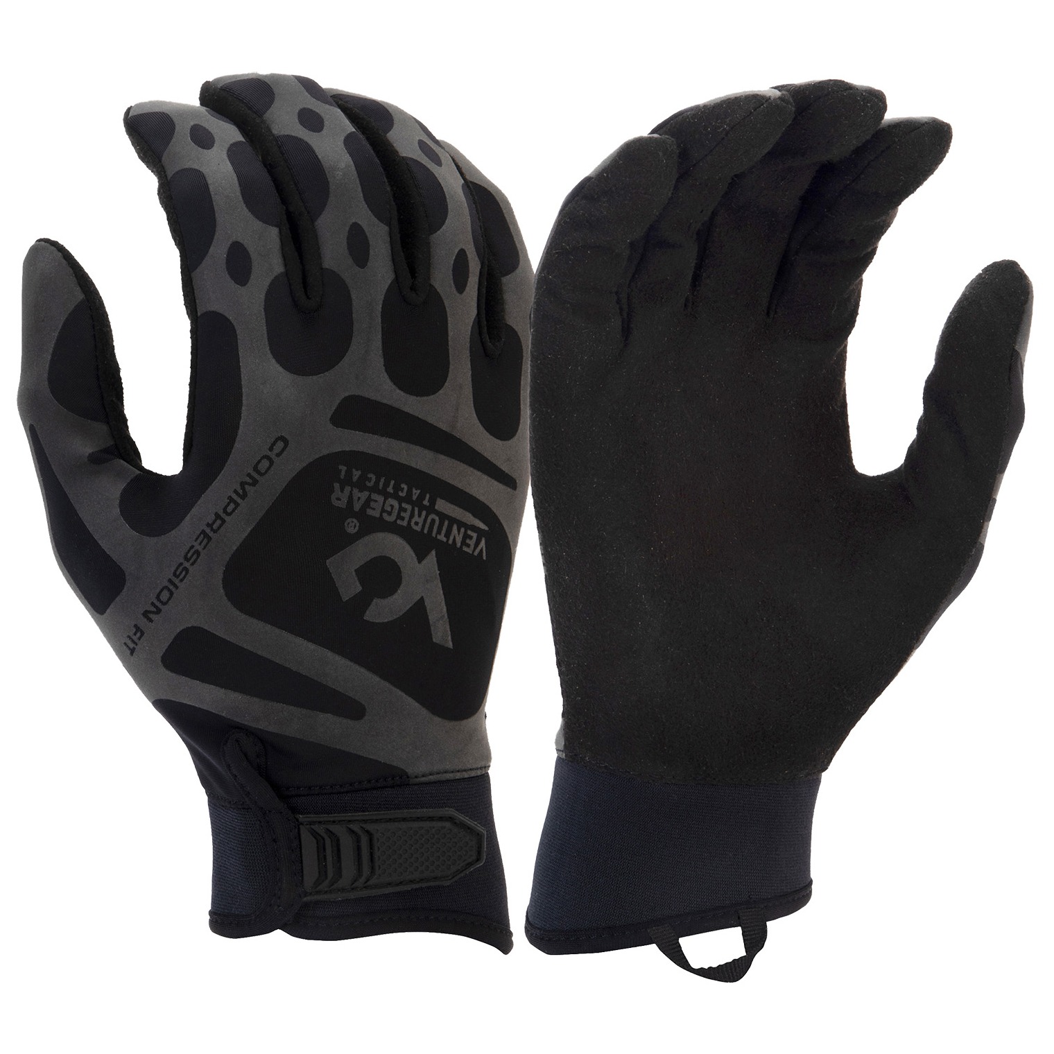 Pyramex VGTG10BXL Compression Training Black Synthetic Leather XL Hook & Loop