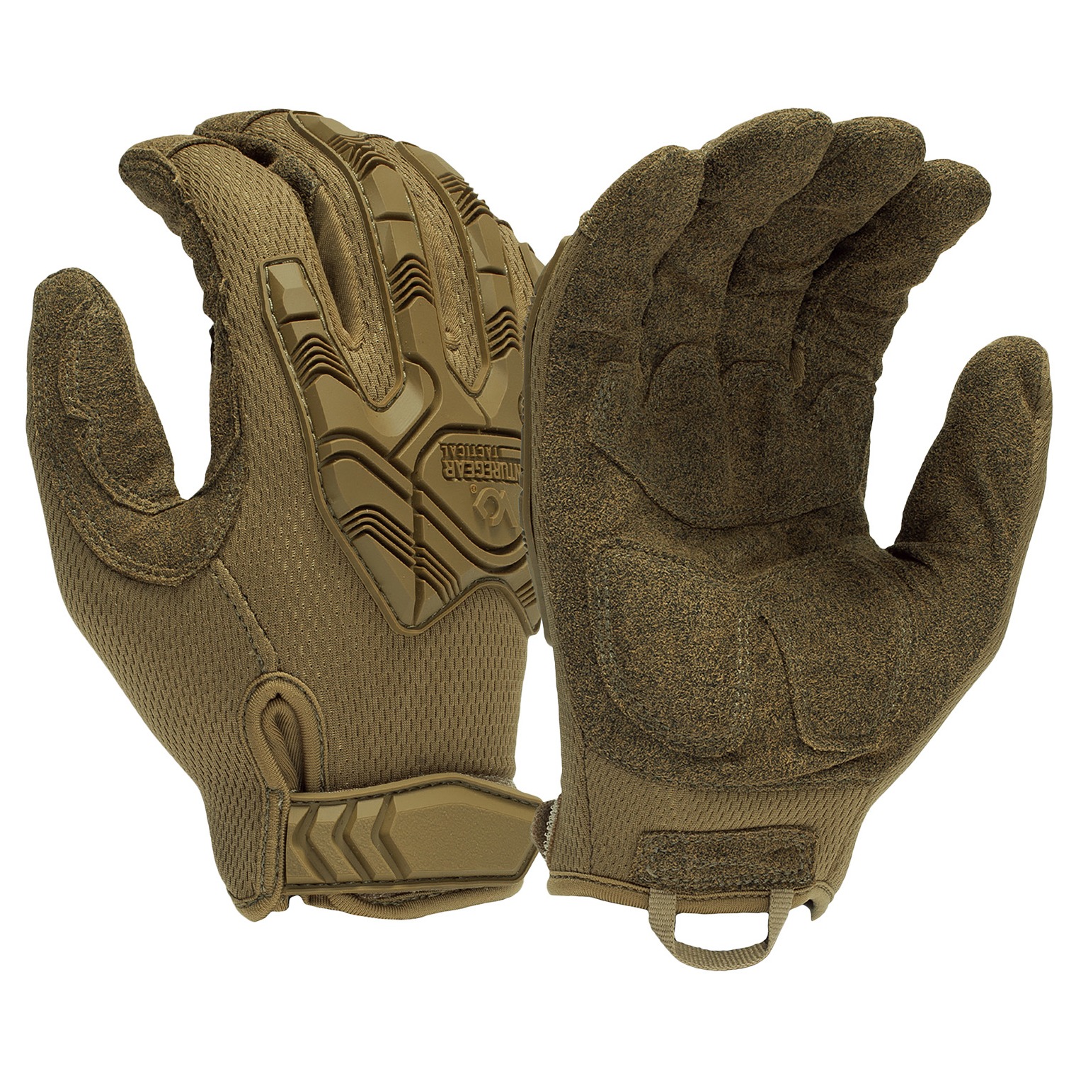 Pyramex VGTG40TX2 Impact Operator Heavy-Duty Brown Synthetic Leather XXL Hook & Loop