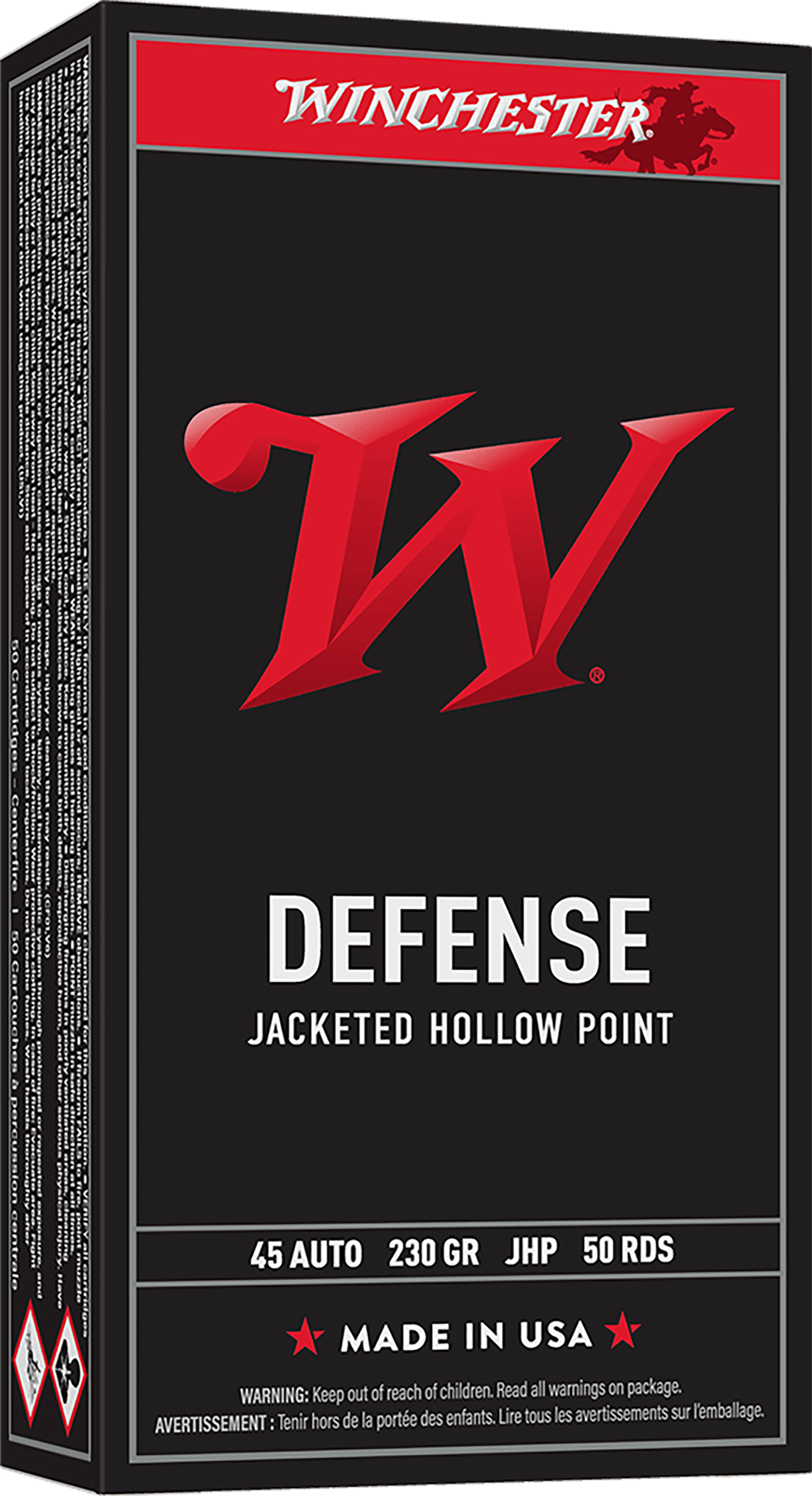 Winchester Ammo USA 45 ACP 230gr JHP 50 Per Box - Box or Case