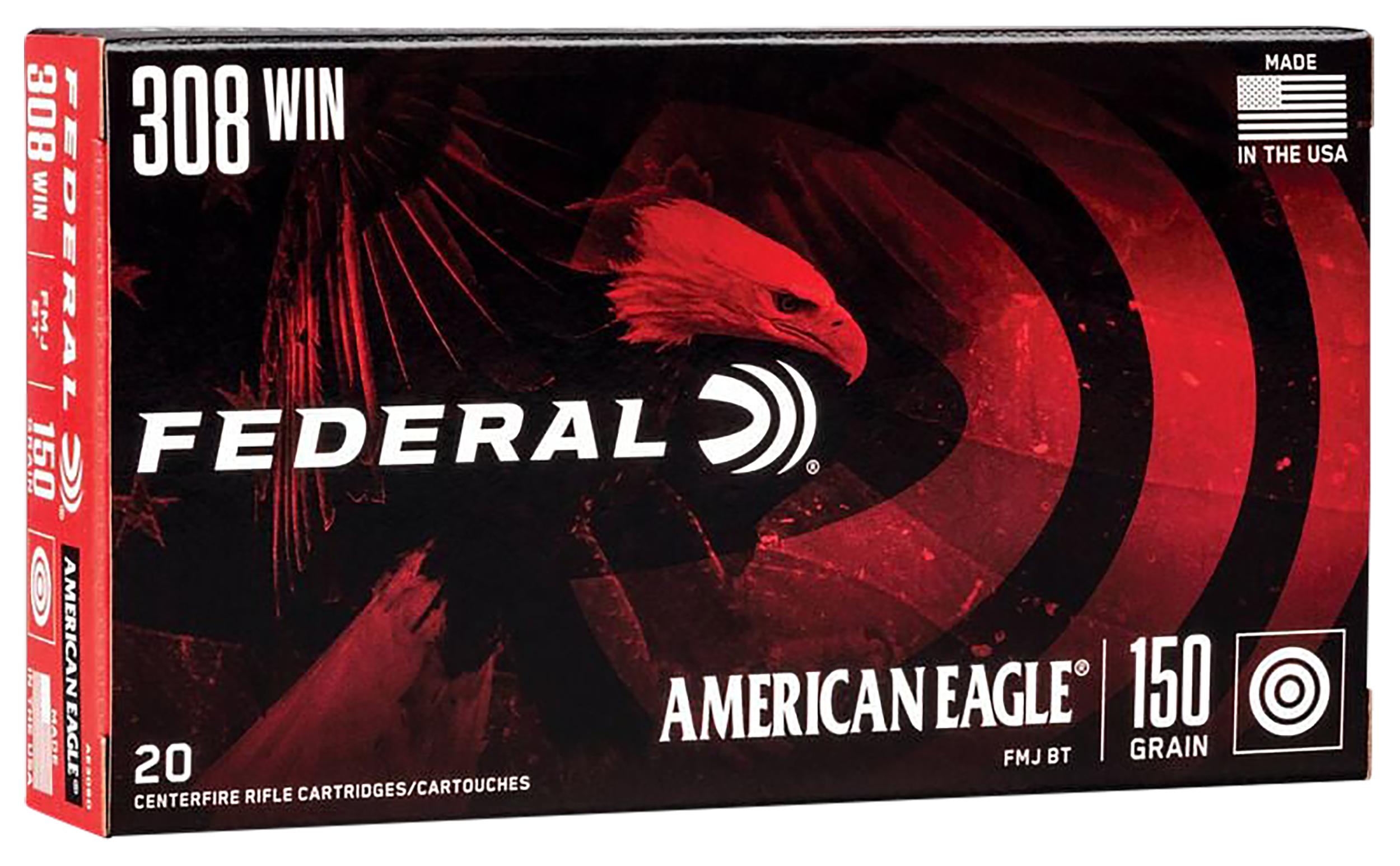 Federal American Eagle 308 Win 150gr FMJBT 20rd - Box or Case