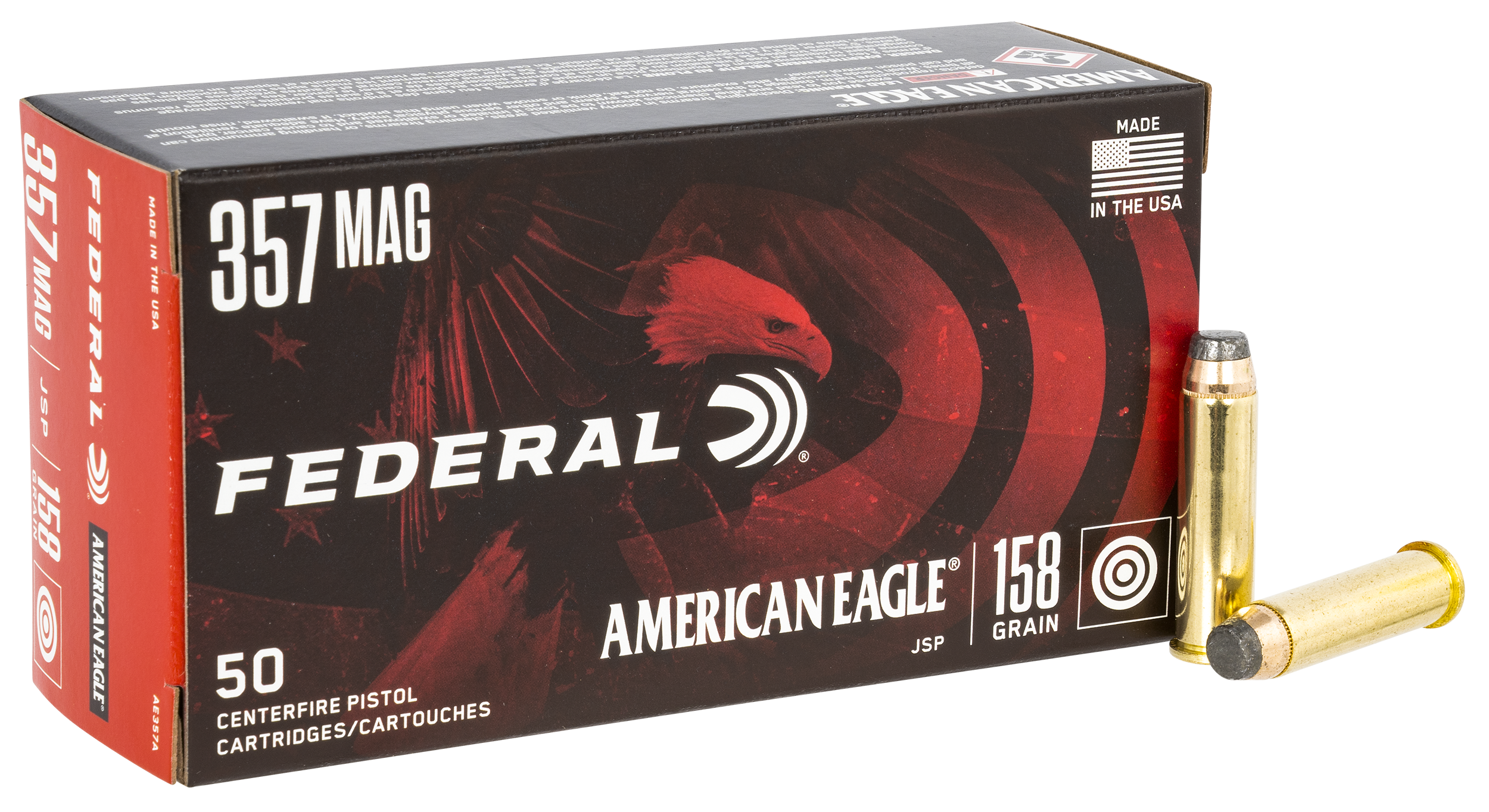Federal American Eagle 357 Mag 158gr Jacketed Soft Point - Box or Case