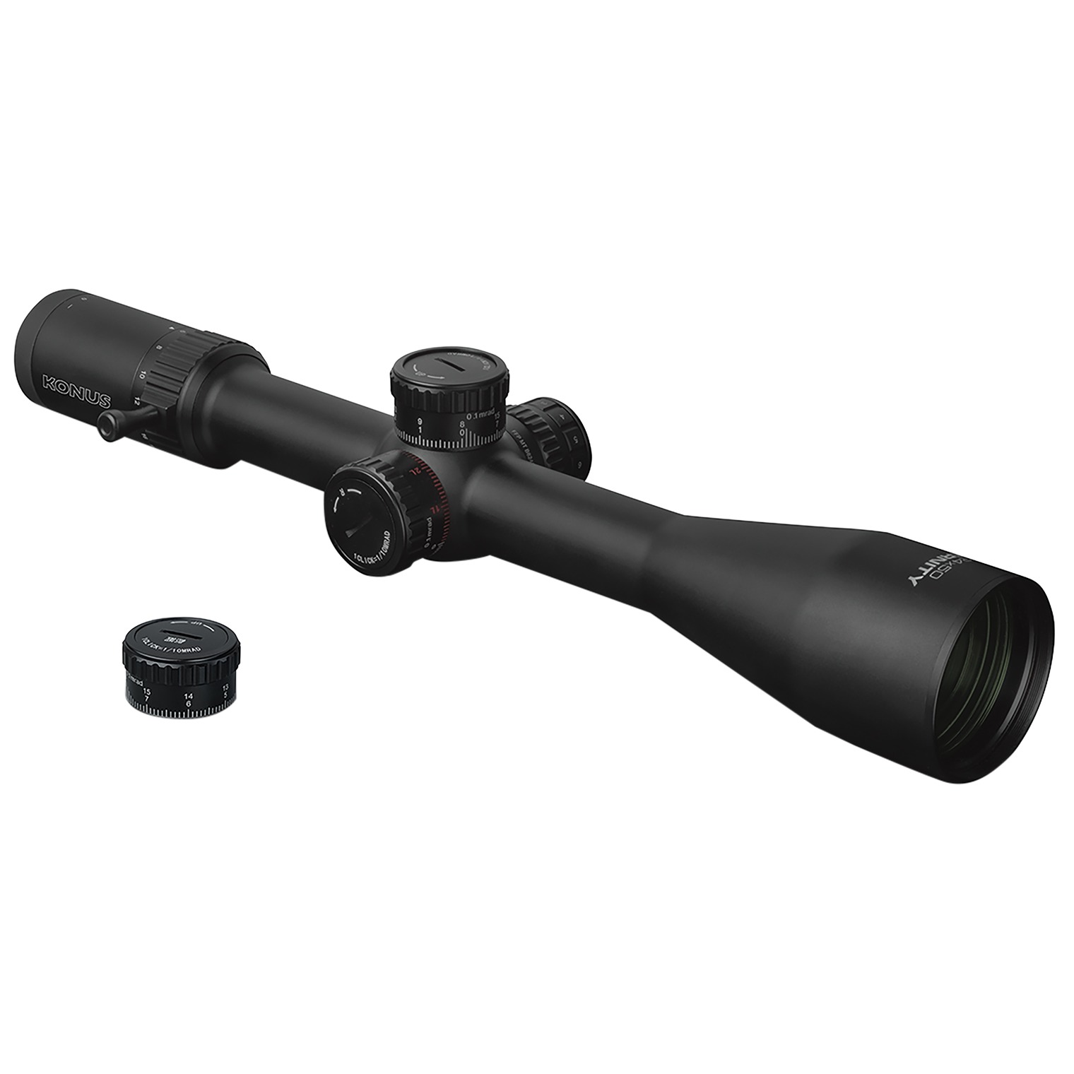 Konus 7295 Eternity Black 6-24x50mm Illuminated Red Engraved PRS Ballistic Reticle