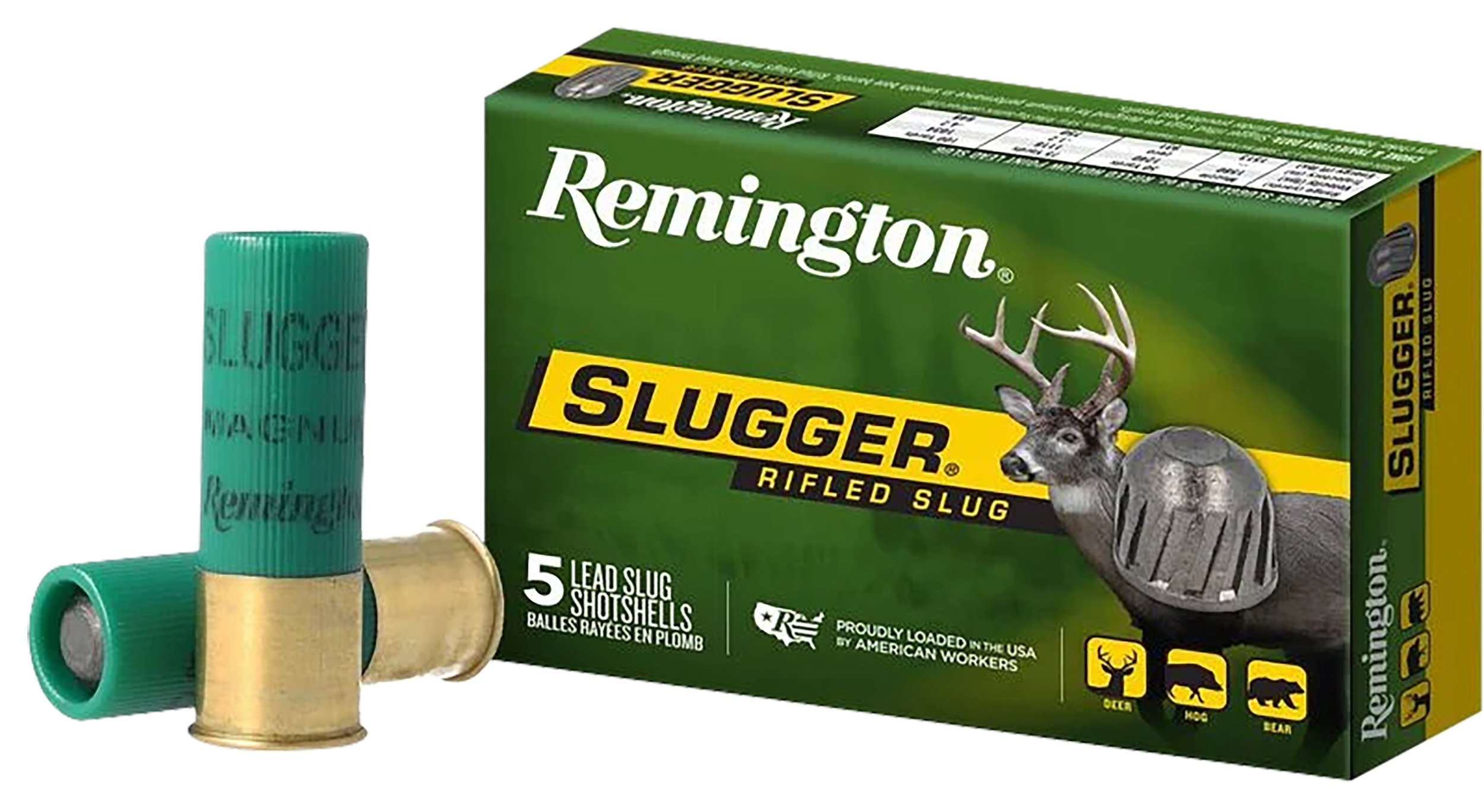 Remington Ammunition Slugger 12 Gauge 2.75" 1 oz Rifled Slug 5 Rd - Box or Case