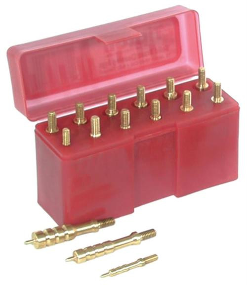 Past 12 Piece Brass Cleaning Jag Set Brass Jag Set/Brass 17-45 Cal