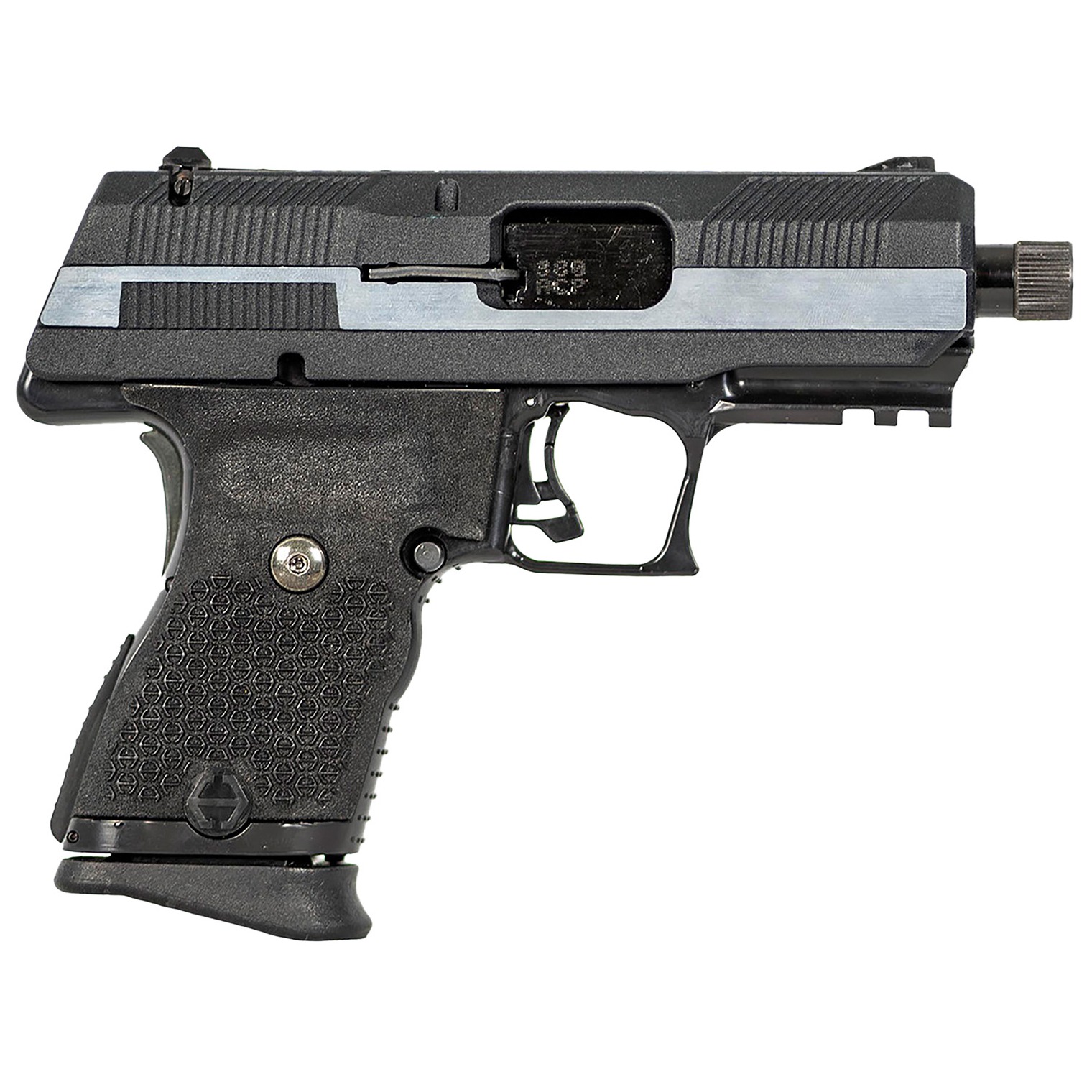 Hi-Point YC380CFRDCT YC380 w/Red Dot 380 ACP 10+1 3.93” Black Threaded Barrel, Black/Chrome Serrated Steel Slide, Black Polymer Frame w/Picatinny Rail, Black Plastic Grip, Crimson Trace Red Dot