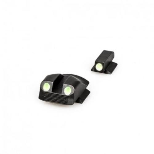 Kimber Micro.380/Micro9 Sight Set Green/Tritium Black Outline Front Sight-Green/Tritium Black Outline Rear Sight
