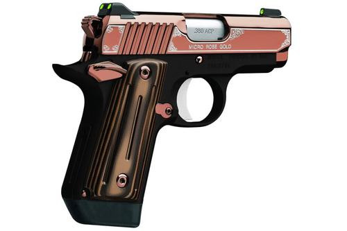 Kimber Micro Rose Gold NS 380 ACP 7rd 2.75" Rose Gold PVD Coating Steel Slide Matte Black G10 Grip