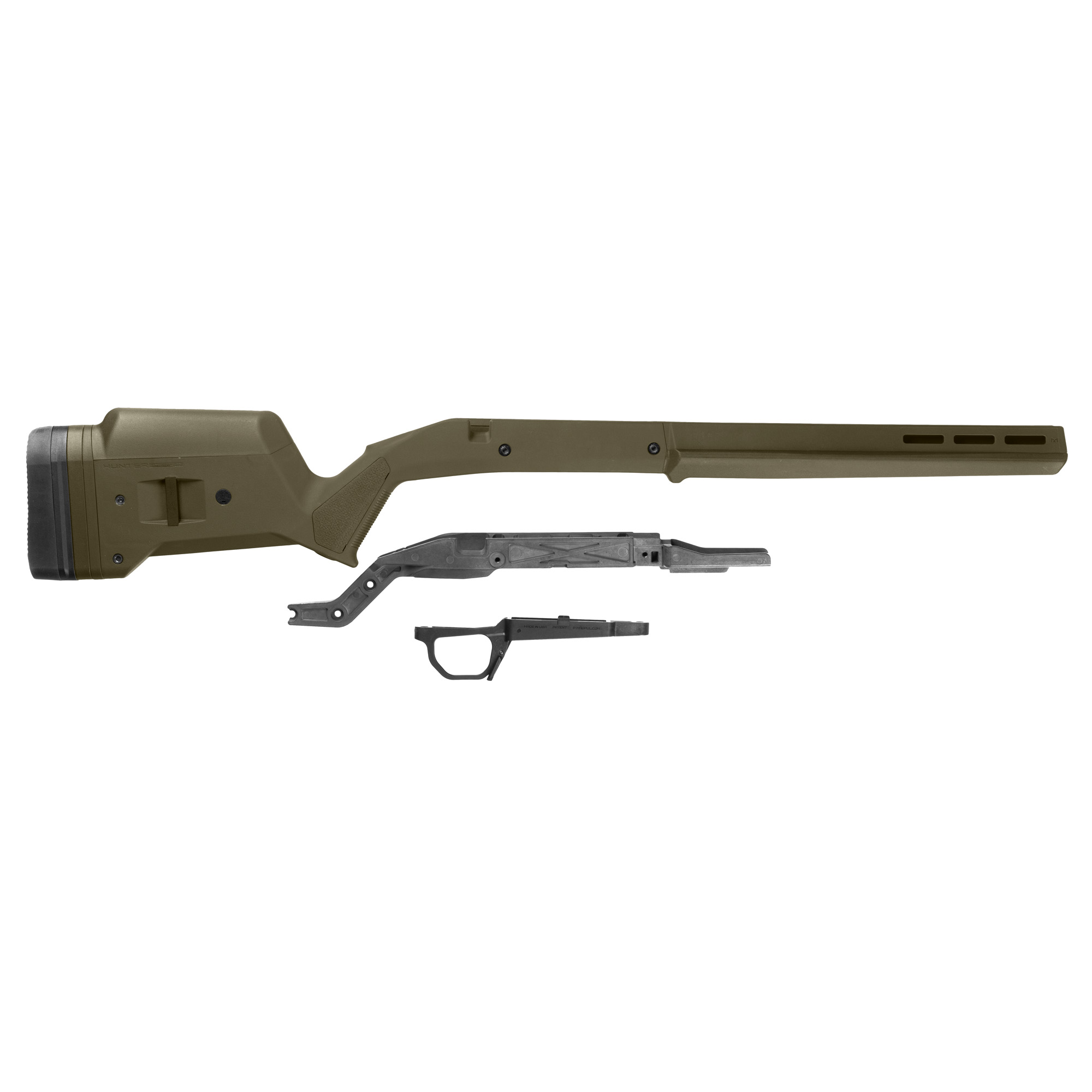 Magpul MAG931-ODG Hunter American Stock OD Green Synthetic Aluminum Bedding & Adj Comb Fits Ruger American
