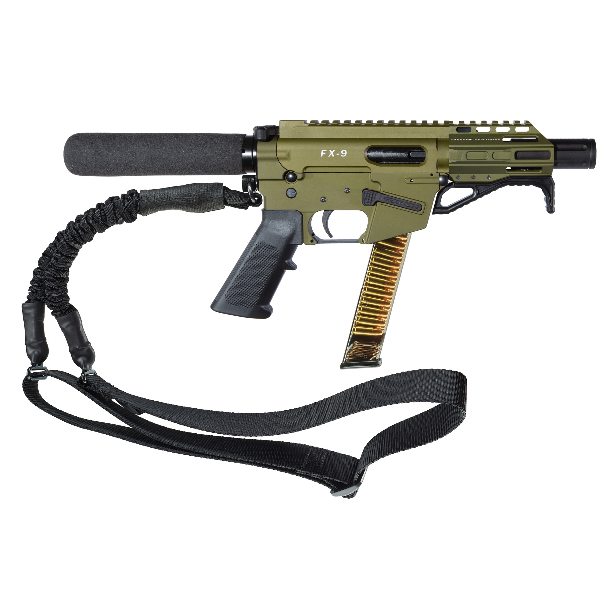 FREEDOM ORDNANCE FX9P4T-ODG FX9P 9mm Luger 31+1 4” OD Green Synthetic Pistol Tube