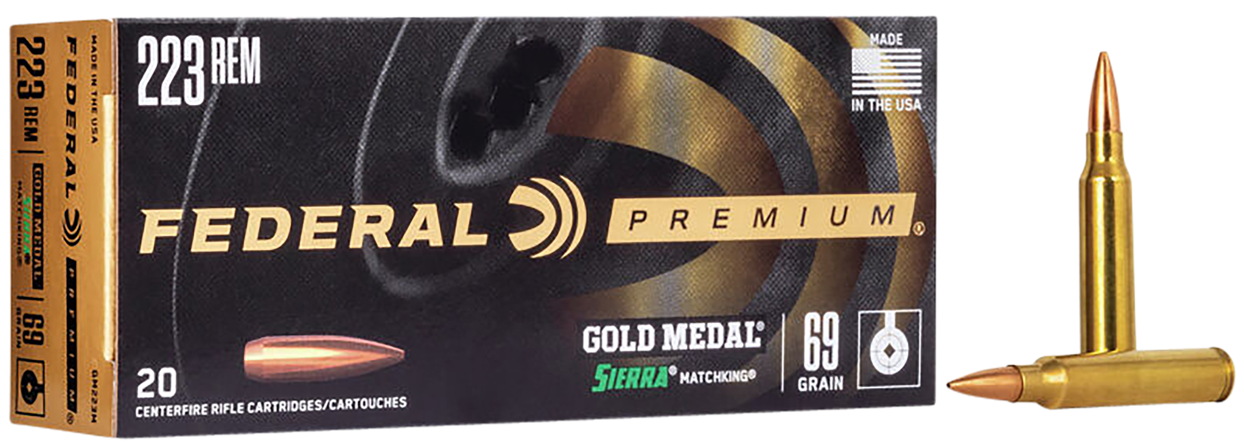 Federal Premium Gold Medal 30-06 Springfield 168gr Sierra MatchKing BTHP 20rd - Box or Case
