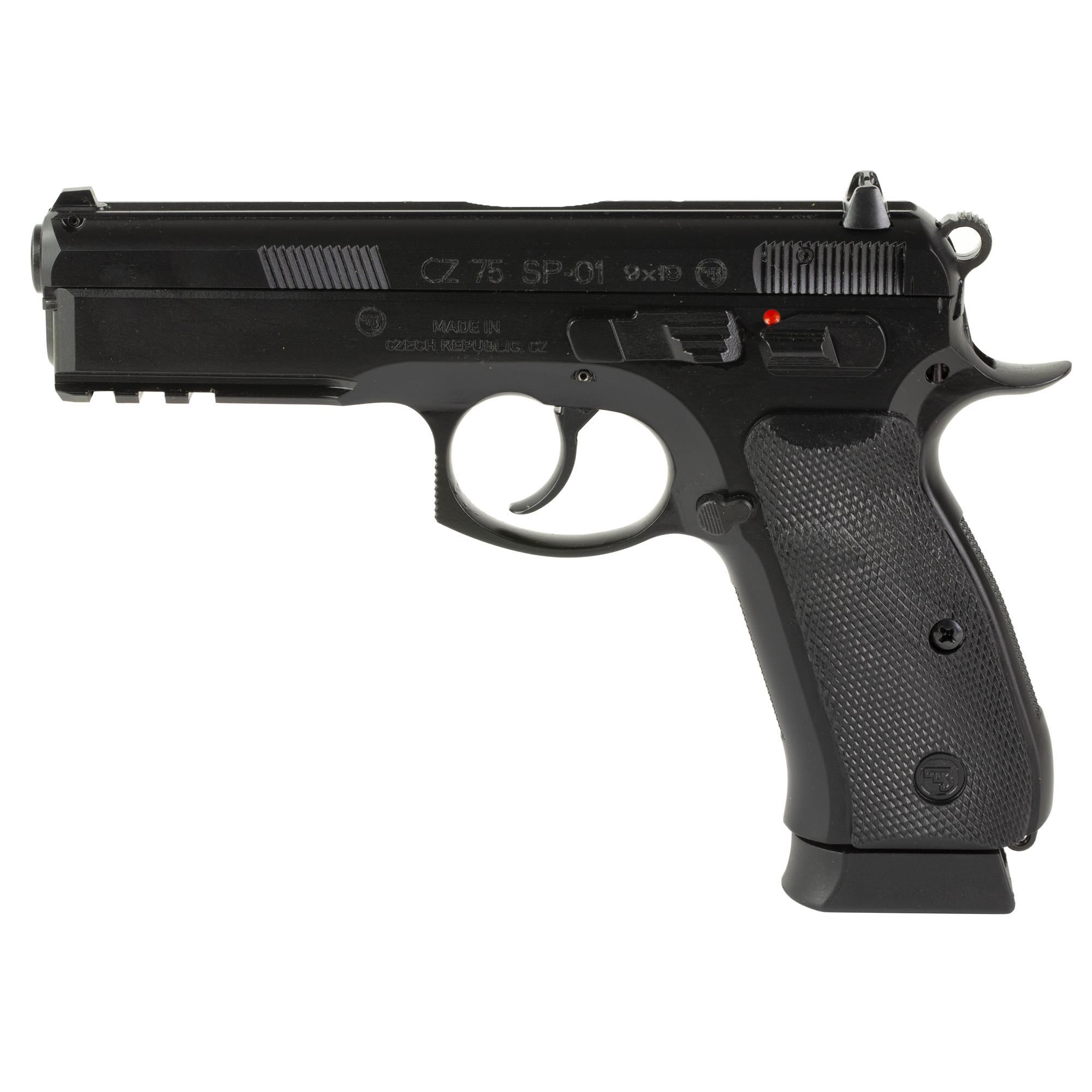 CZ-USA 89352 CZ 75 SP-01 9mm Luger 19+1 4.60” Black Steel Barrel Black Polycoat Black Rubber Grip