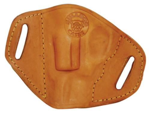 Bulldog Belt Slide Small J Frame Revolver Holster RH Leather Tan