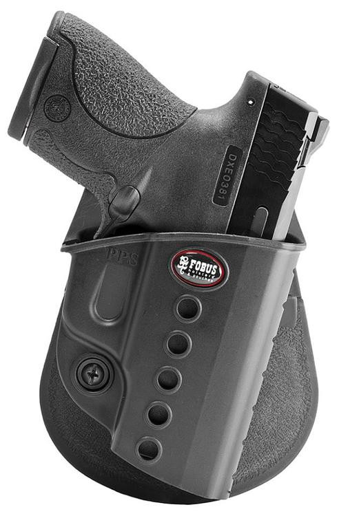 Fobus E2 Paddle Holster, Fits Walther PPD/Taurus 709/ S&W Shield, Right Hand, Black