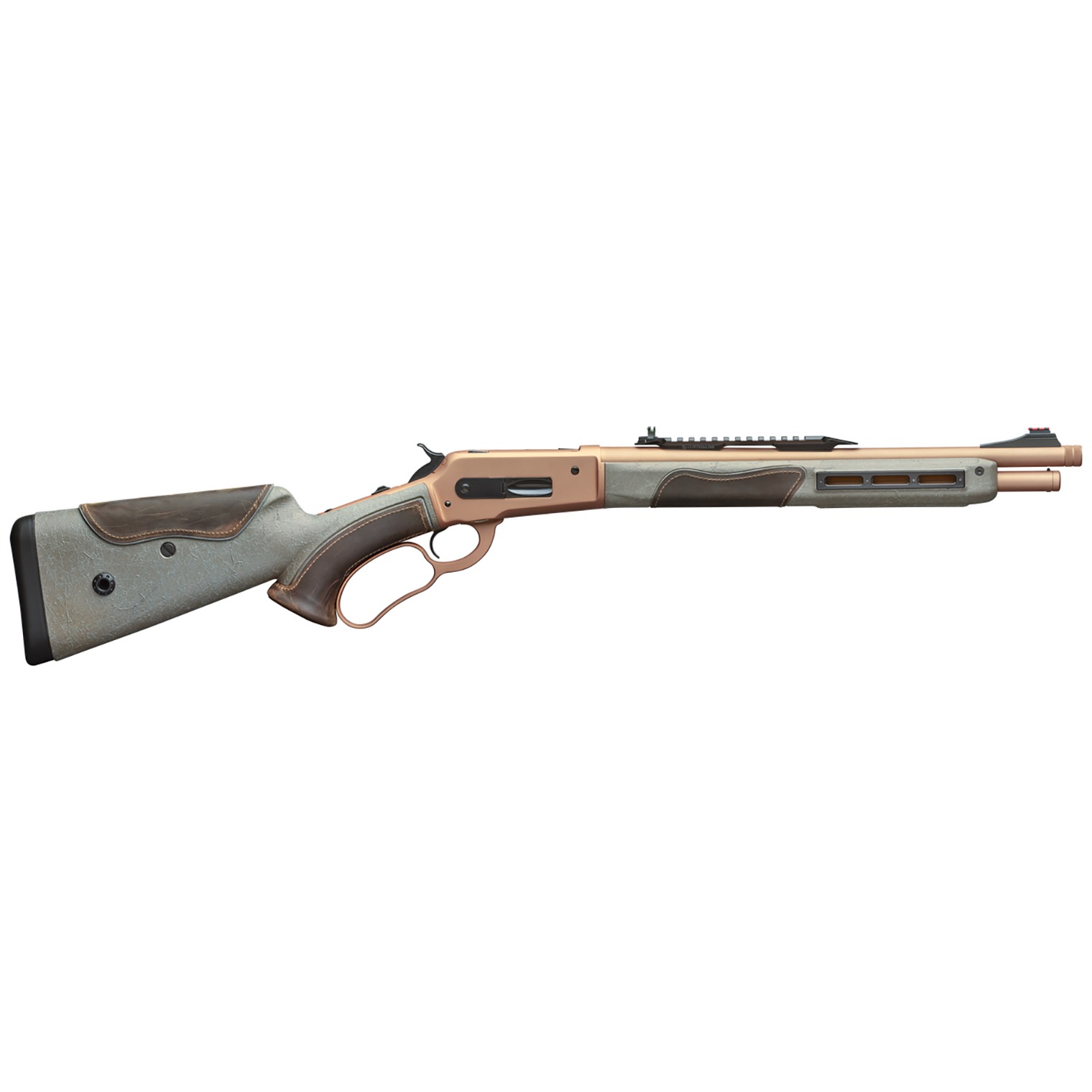 Davide Pedersoli 010X731457 Boarbuster Apocalypse 45-70 Gov 5+1 17” Bronze Cerakote Threaded Barrel, Bronze Cerakote Steel Receiver w/Picatinny Rail, M-LOK Handguard, Adj Cheek Riser Polymer Stock