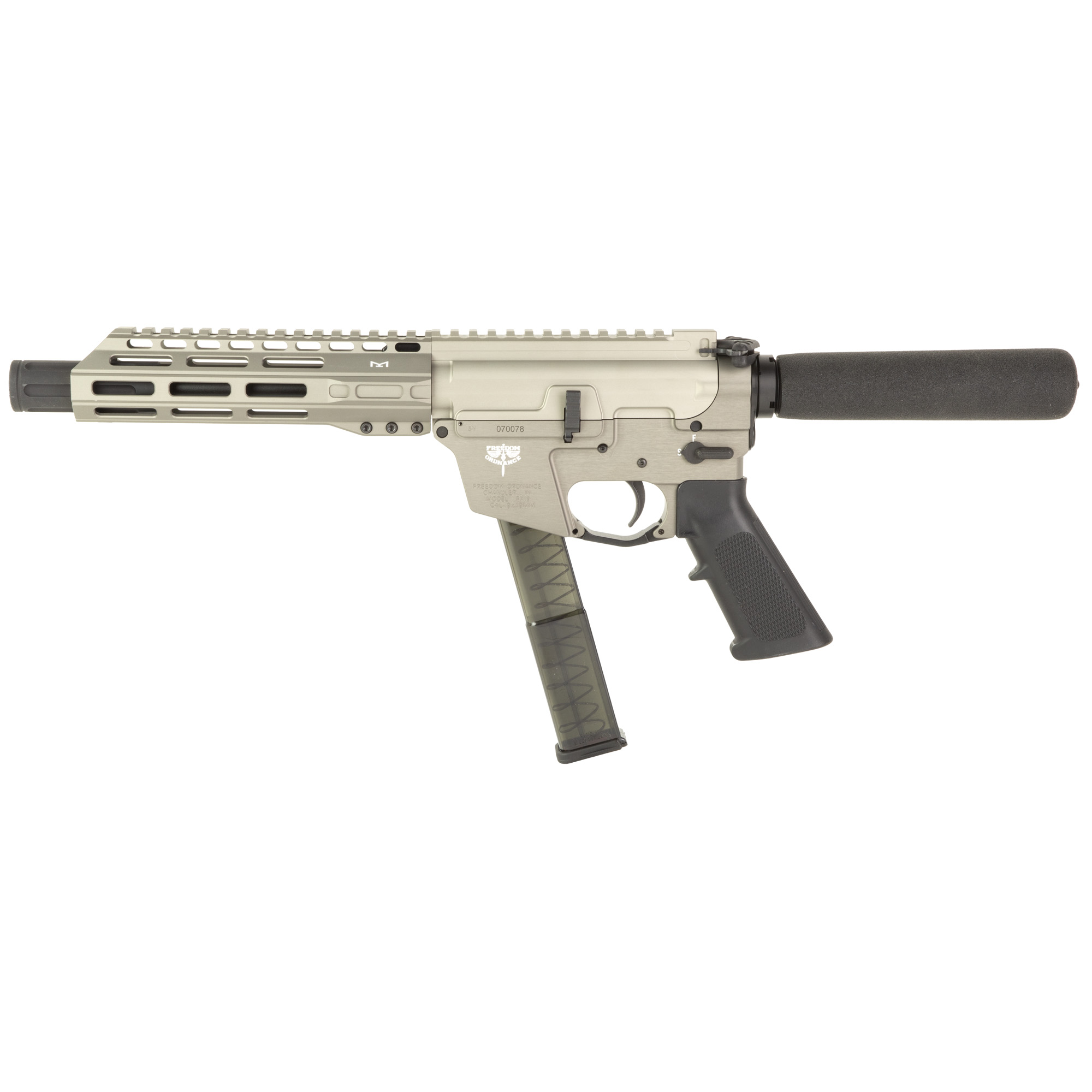 FREEDOM ORDNANCE FX9P8T-FDE FX9P 9mm Luger 31+1 8” Flat Dark Earth Synthetic Pistol Tube