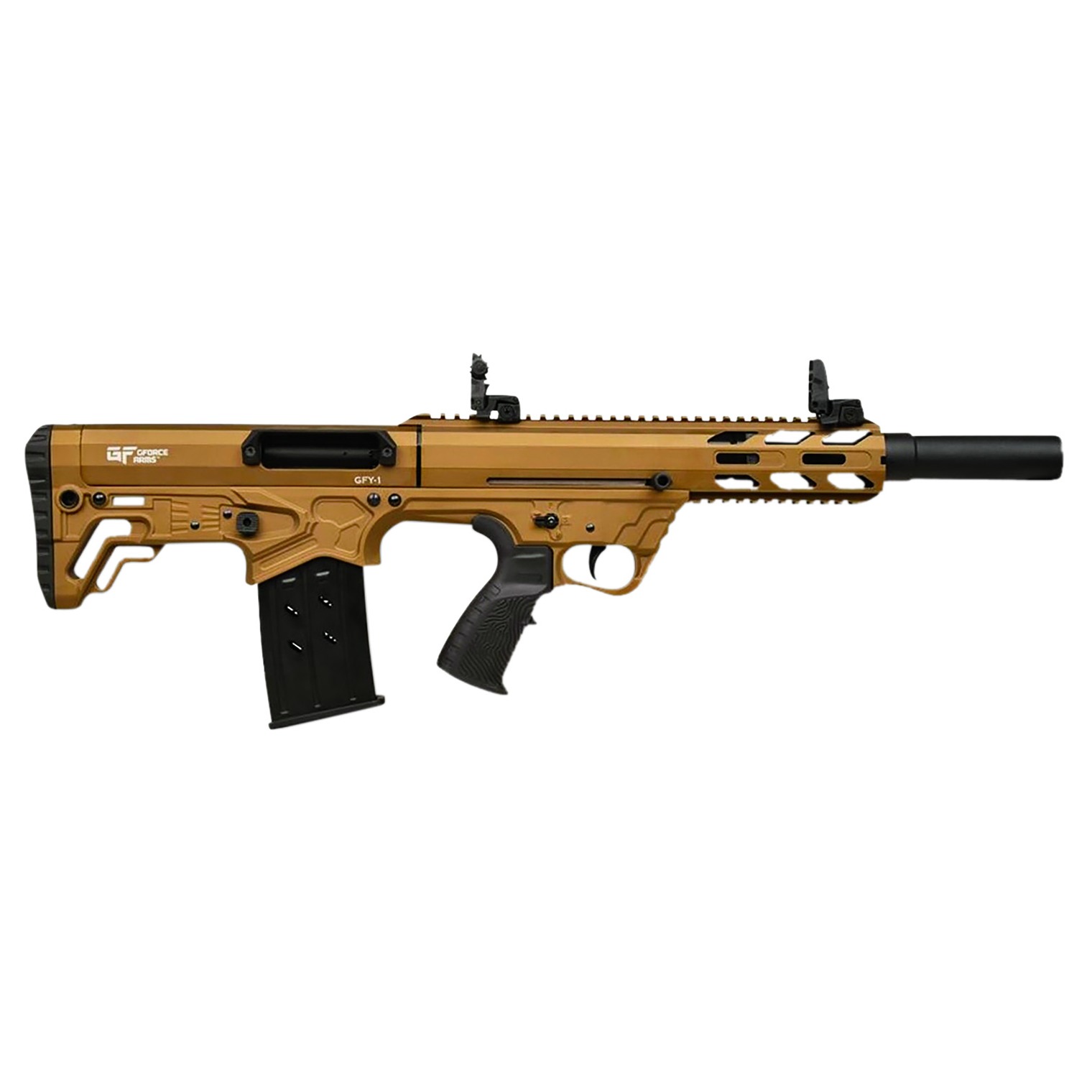 Gforce Arms GFY1BRNZ GFY-1 USA 12 Gauge Semi-Auto 3” 5+1 18.50” Black Threaded Barrel, Bronze Cerakote Aluminum Receiver w/Picatinny Rail, Bronze Bullpup Polymer Stock, Polymer Grip