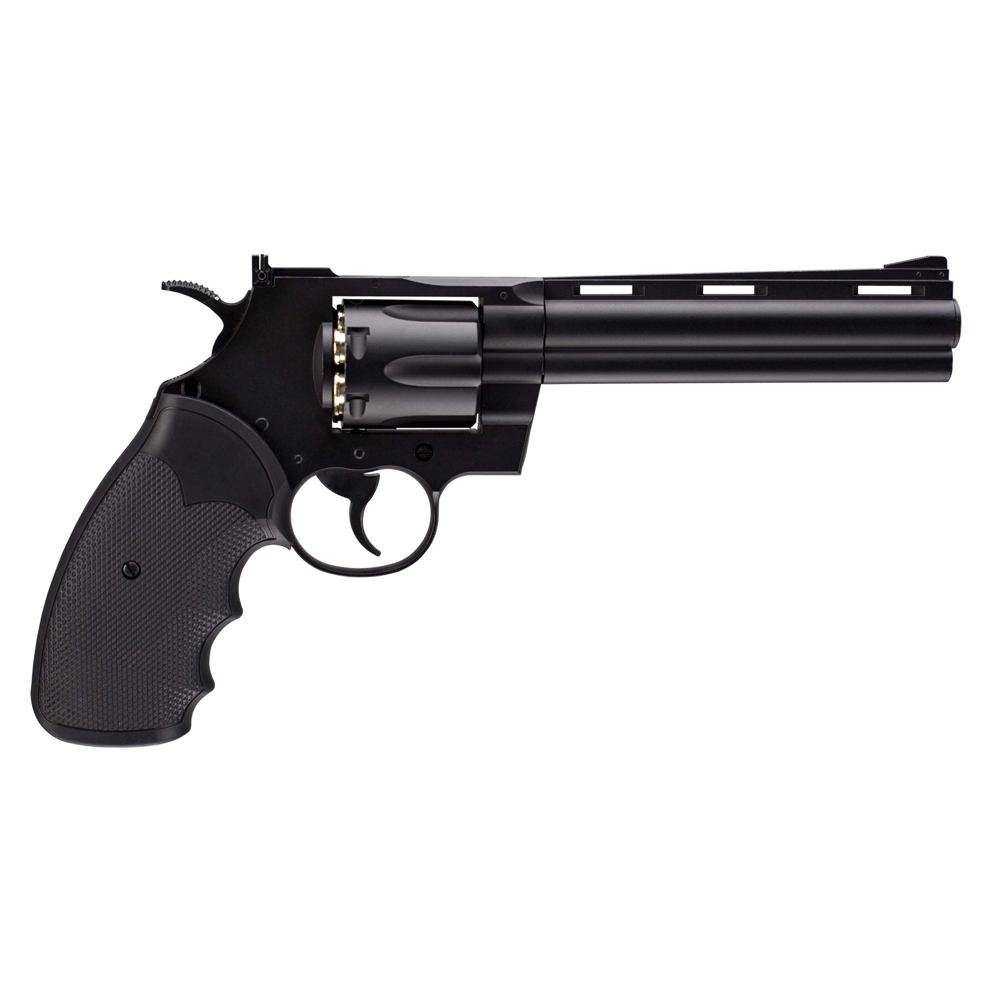 Umarex Colt Air Guns 2254040 Colt Python BB Gun Revolver CO2 177 BB 10rd Black Frame Black Polymer Grip