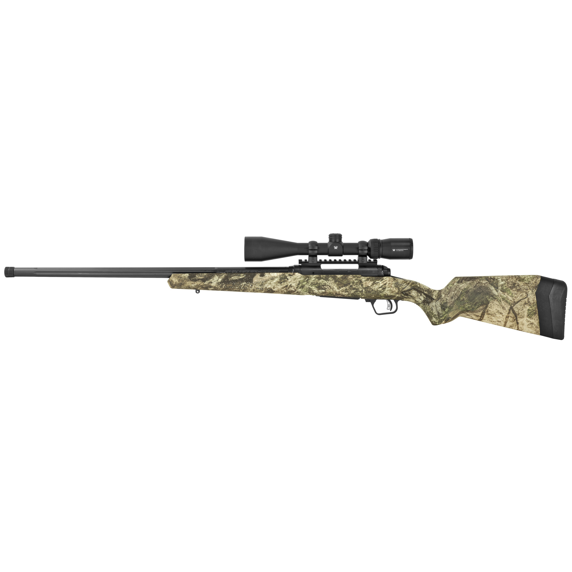 Savage Arms 57356 110 Apex Predator XP 223 Rem 4+1 20”, Matte Black Metal, Mossy Oak Mountain Country Synthetic Stock, Vortex Crossfire II 4-12x44mm