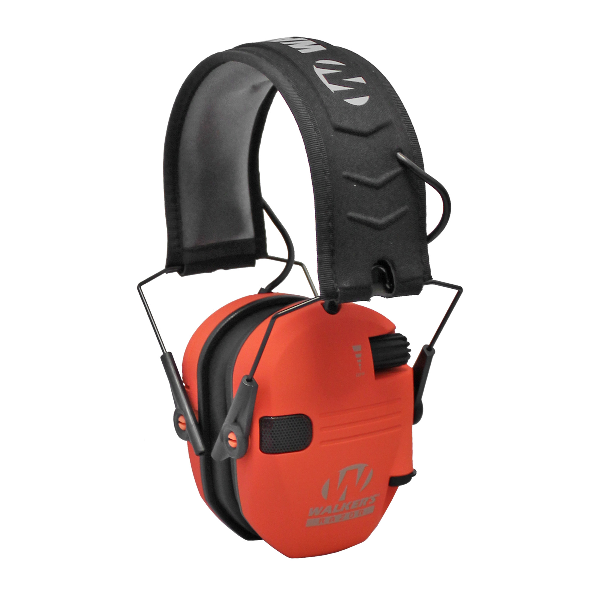 Walker’s GWPRSEMCOR Razor Slim Electronic Muff 23 dB Over the Head Coral/Black Polymer