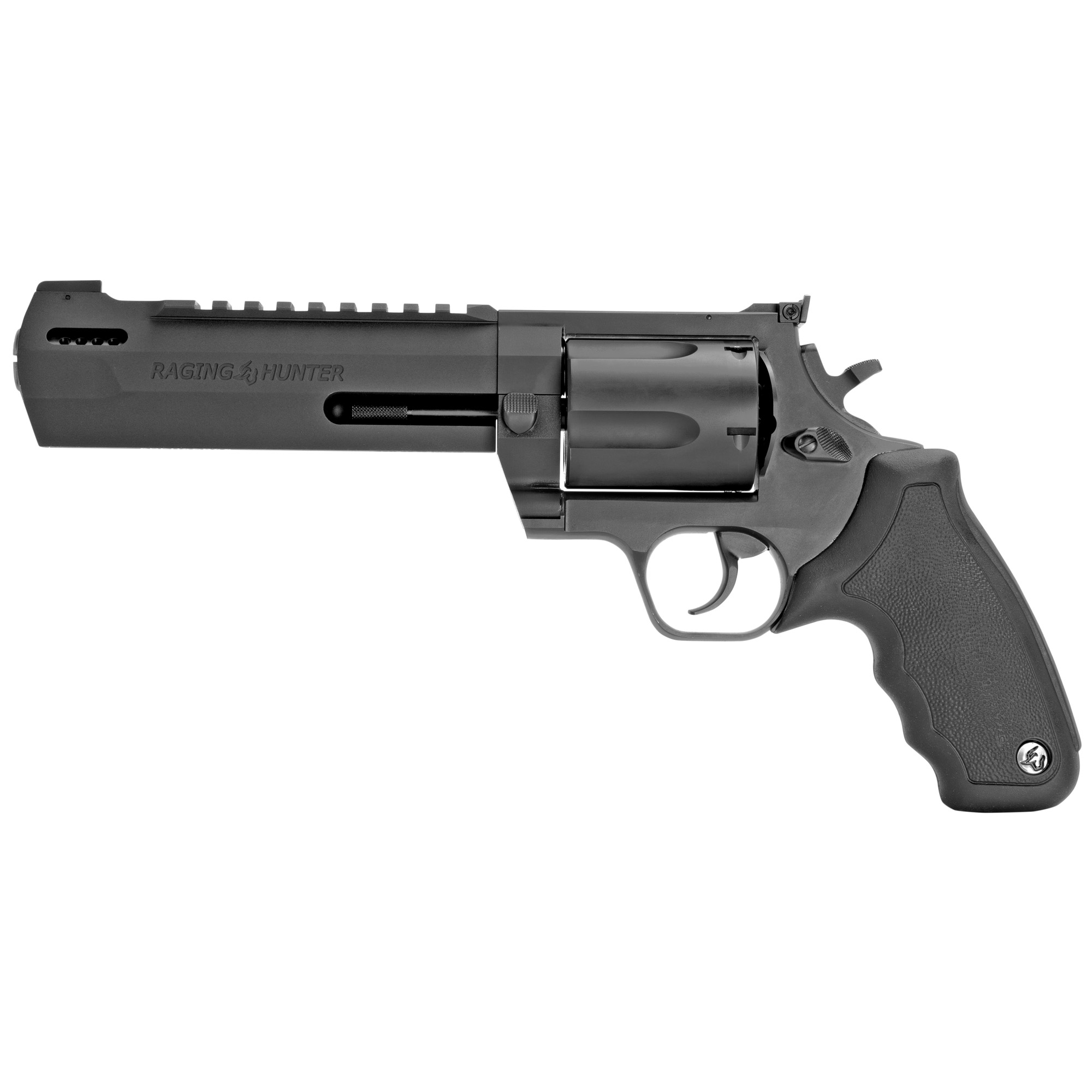 Taurus 2460061RH Raging Hunter 460 S&W Mag 5rd 6.75” Matte Black Barrel Matte Black Oxide Steel Cylinder & Frame Black Rubber with Integrated Cushion Insert Grip