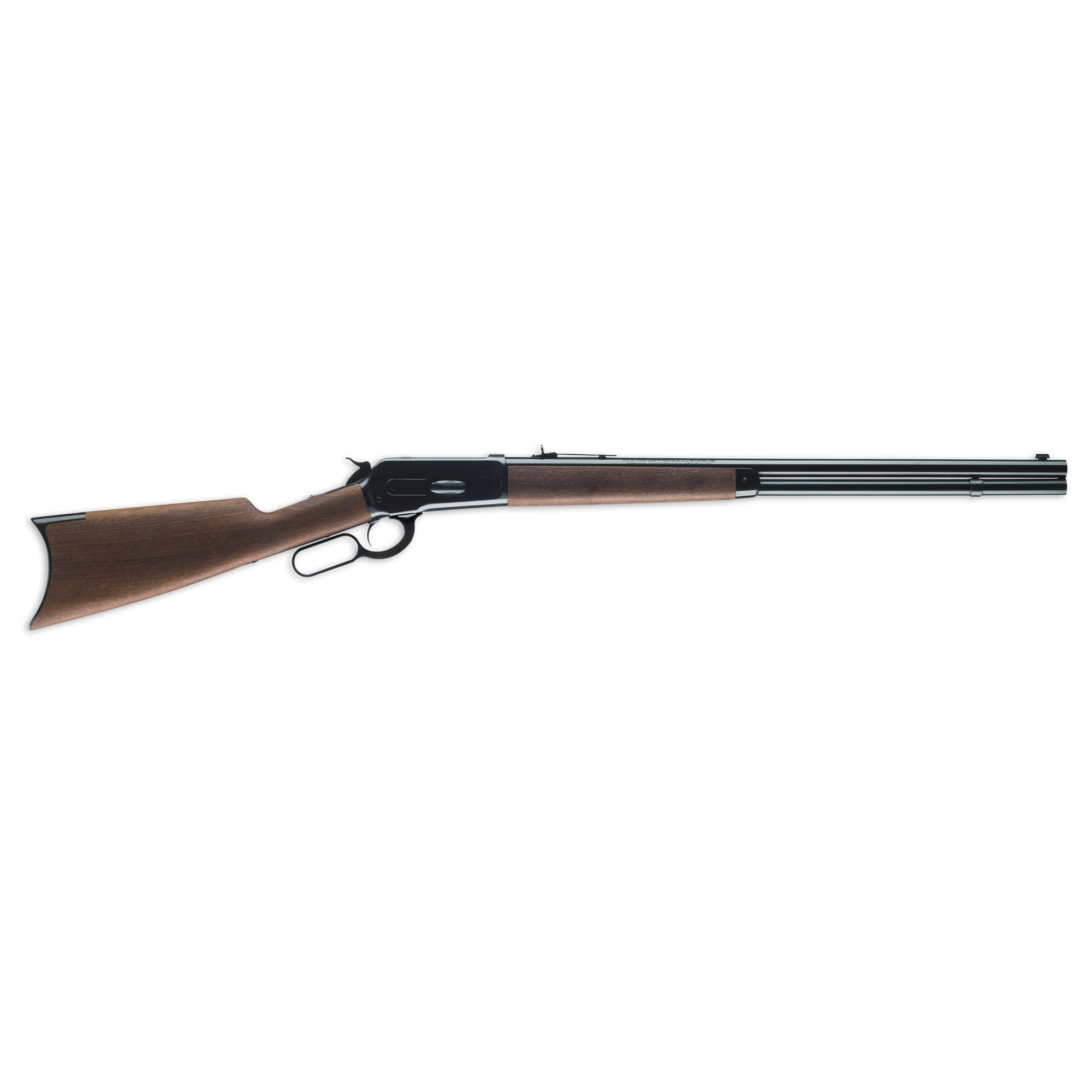 Winchester Repeating Arms 534175142 Model 1886 Short Rifle Full Size 45-70 Gov 8+1 24” Brushed Polish Blued Sporter Barrel, Drilled & Tapped Steel Receiver, Grade I Satin Walnut Straight Grip Stock