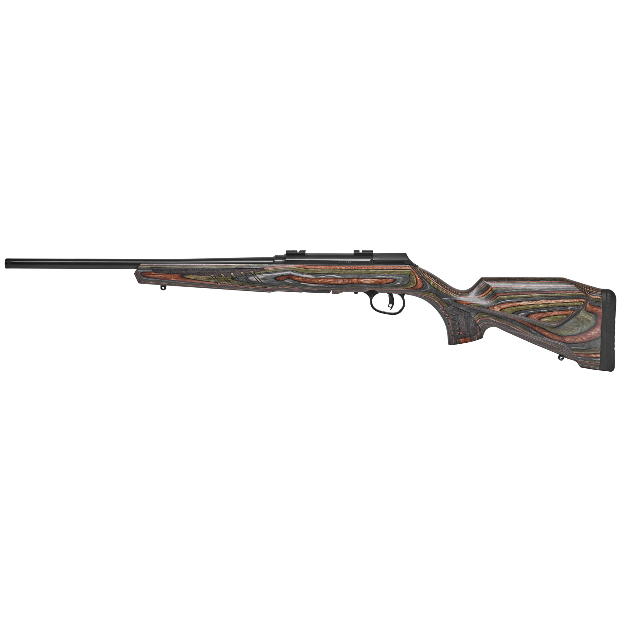 Savage Arms 47249 A22 BNS-SR Semi-Auto 22 LR Caliber with 10+1 Capacity, 18” Threaded Barrel, Black Metal Finish & Timber Hardwood Matte Forest Green Laminate Stock Right Hand (Full Size)
