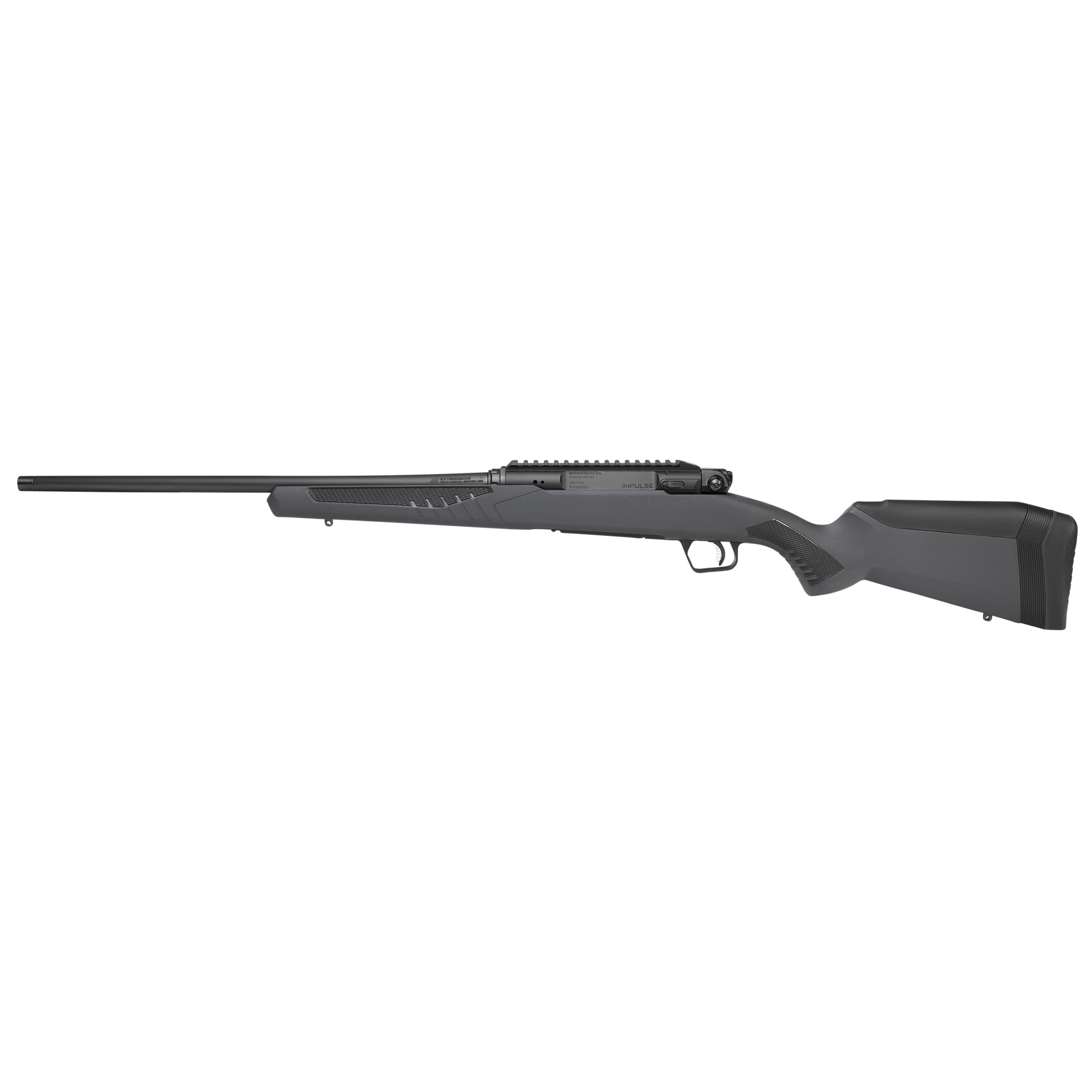 Savage Arms 57905 Impulse Driven Hunter 308 Win 4+1 18” Matte Black Threaded Barrel, Matte Black Carbon Steel Receiver w/Picatinny Rail, Gray AccuStock Synthetic Stock, Ambidextrous