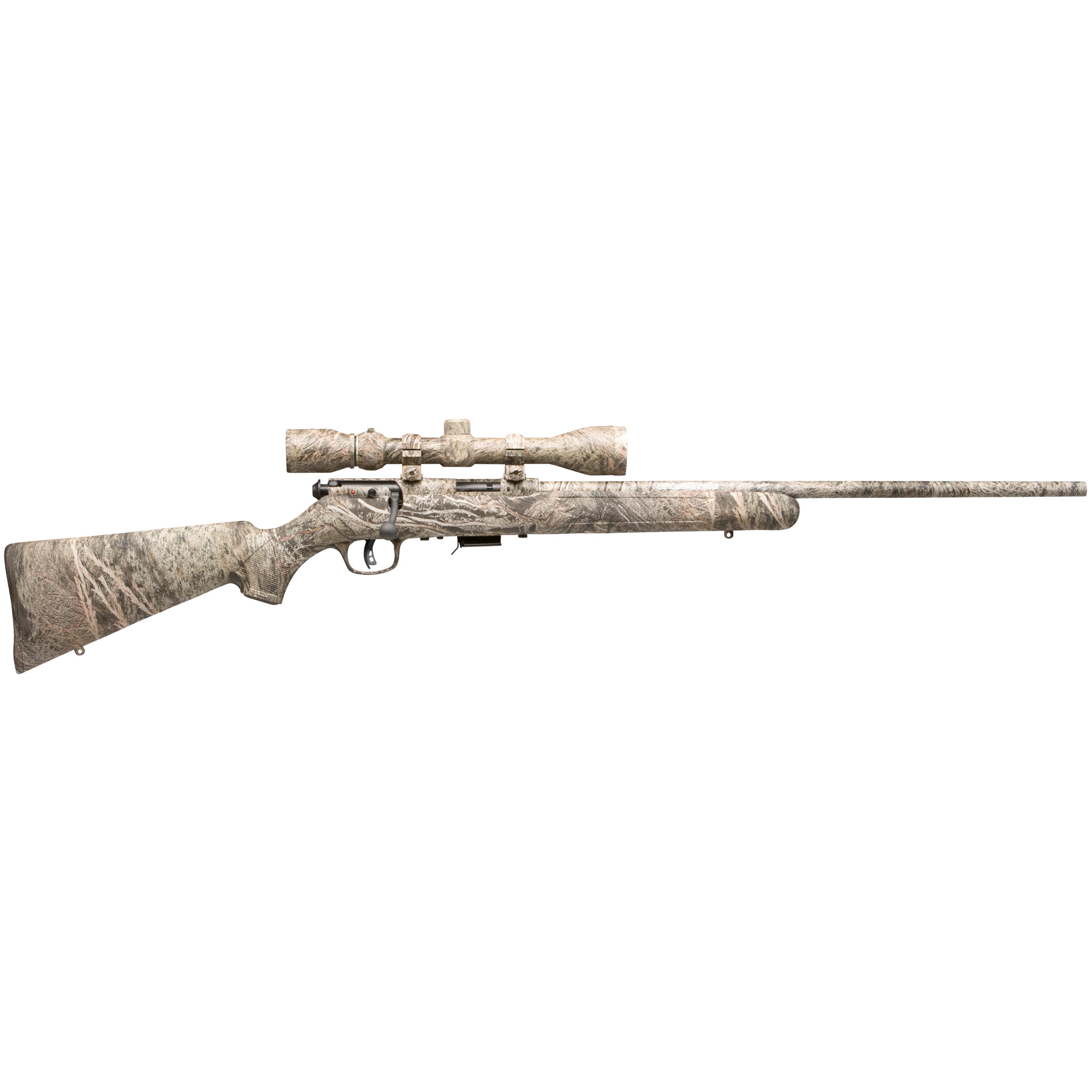 Savage Arms 96765 93R17 XP 17 HMR Caliber with 5+1 Capacity, 22” Barrel, Overall Mossy Oak Brush Finish, Synthetic Stock & AccuTrigger Right Hand (Full Size) Includes 3-9x40mm Scope