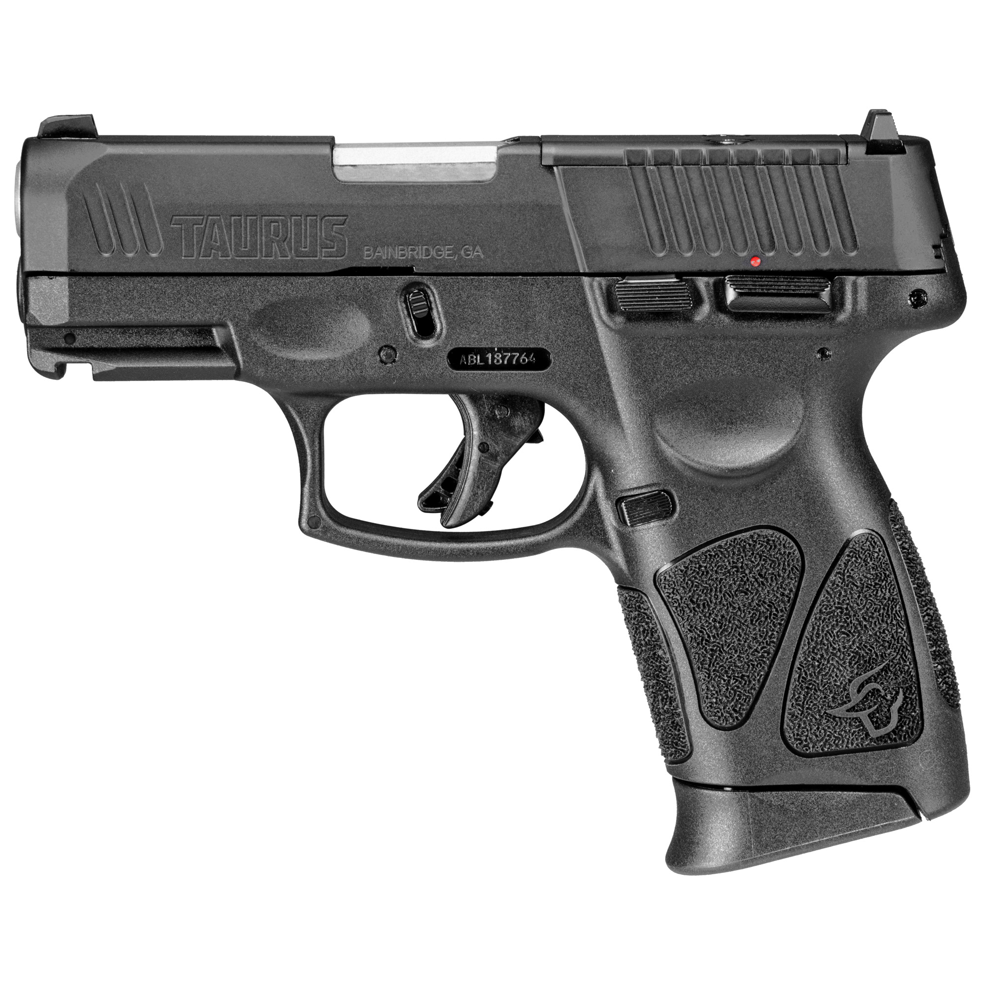 Taurus 1G3CP93110 G3C 9mm Luger 10+1 3.26” Matte Stainless Steel Barrel, Matte Black Tenifer Optic Cut/Serrated Slide, Black Polymer Frame w/Picatinny Rail, Black Polymer Grips