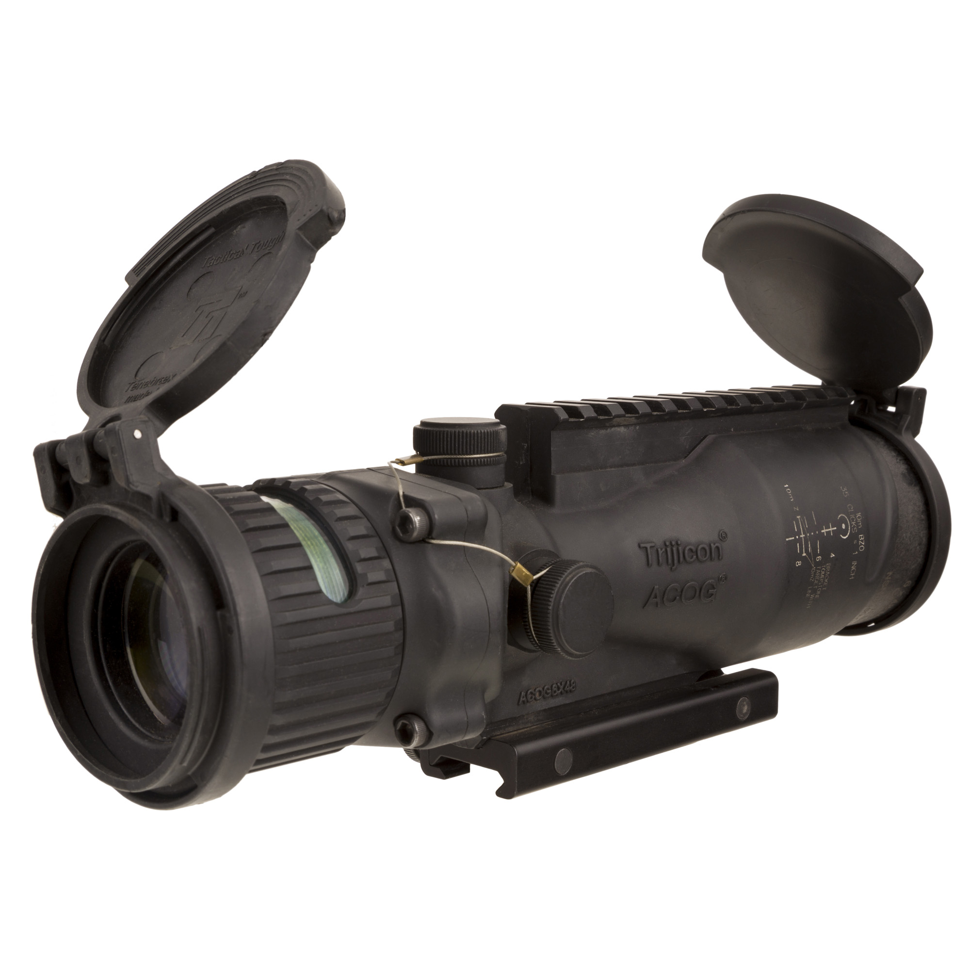Trijicon 100016 ACOG w/TA75 Mount Matte Black 6x48mm Illuminated Green Horseshoe Dot Reticle