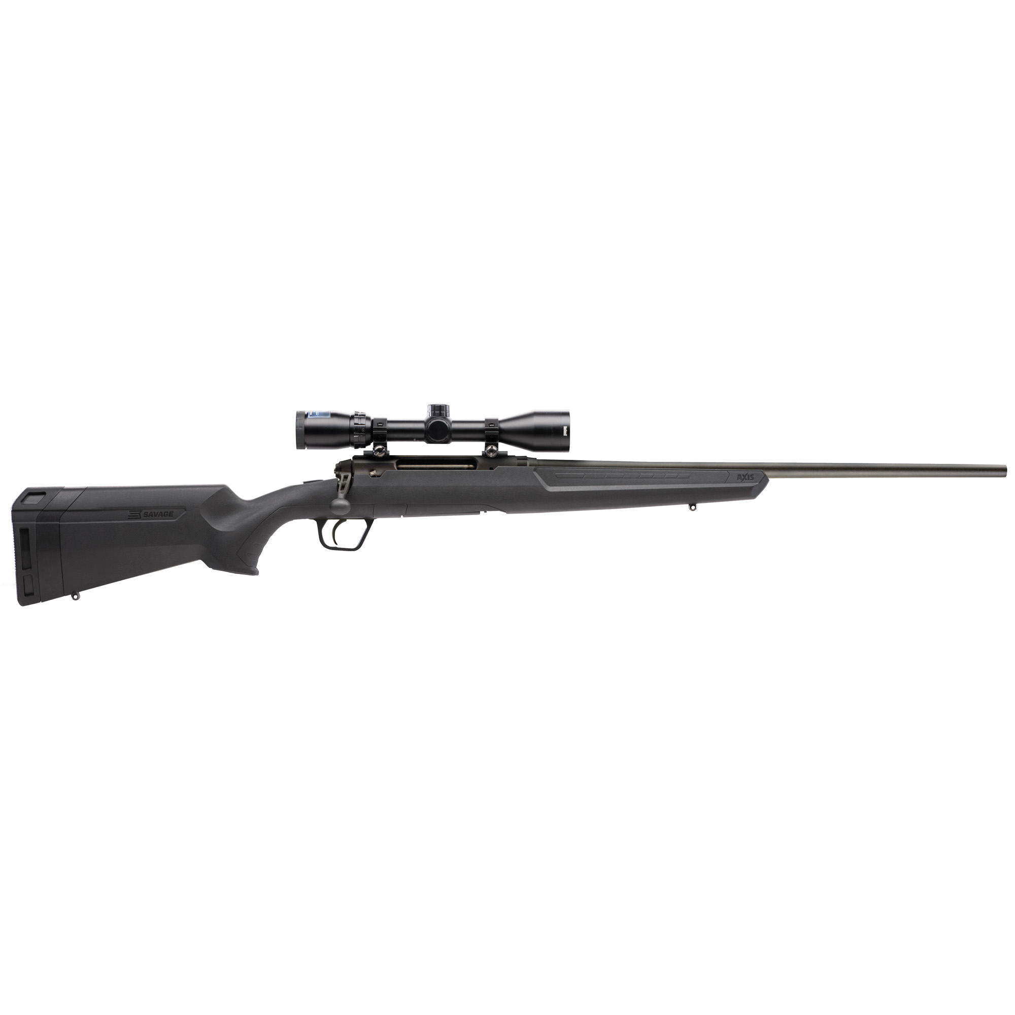 Savage Arms 57260 Axis XP Full Size 7mm-08 Rem 4+1 22” Matte Black Button-Rifled Barrel, Matte Black Drilled & Tapped Steel Receiver, Matte Black Fixed Synthetic Stock, Weaver 3-9x40mm, Right Hand