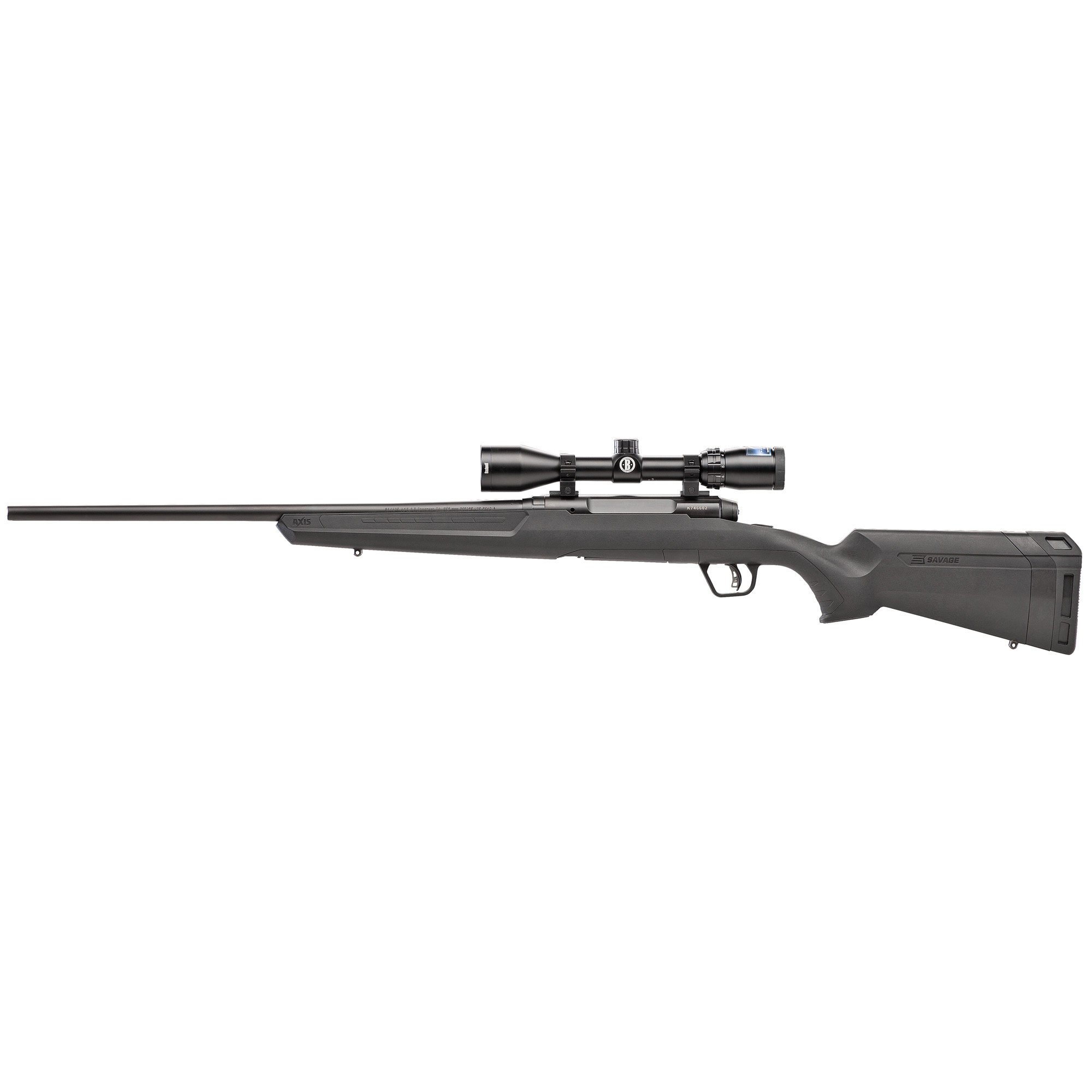 Savage Arms 58127 Axis II 400 Legend 4+1 18” Carbon Steel Barrel, Black, Drilled & Tapped Rec, Improved Ergonomic Synthetic Stock, Adj. AccuTrigger, Bushnell Banner 3-9x40mm Scope