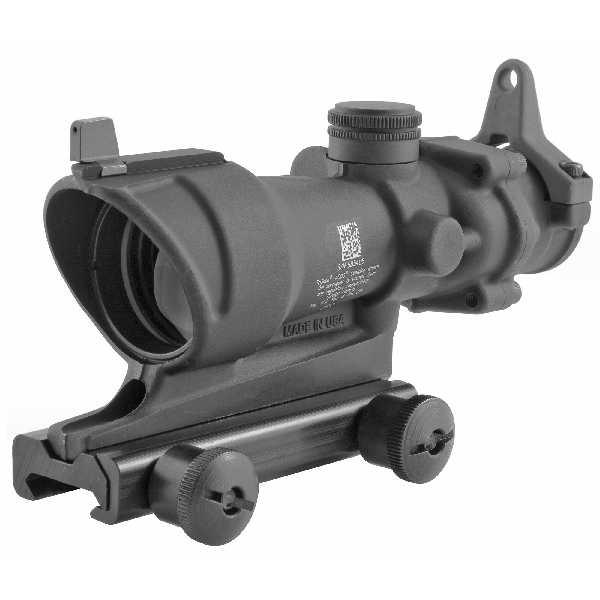 Trijicon 100092 ACOG Black Hardcoat Anodized 4x32mm Illuminated Amber Crosshair .308/7.62 BDC Reticle