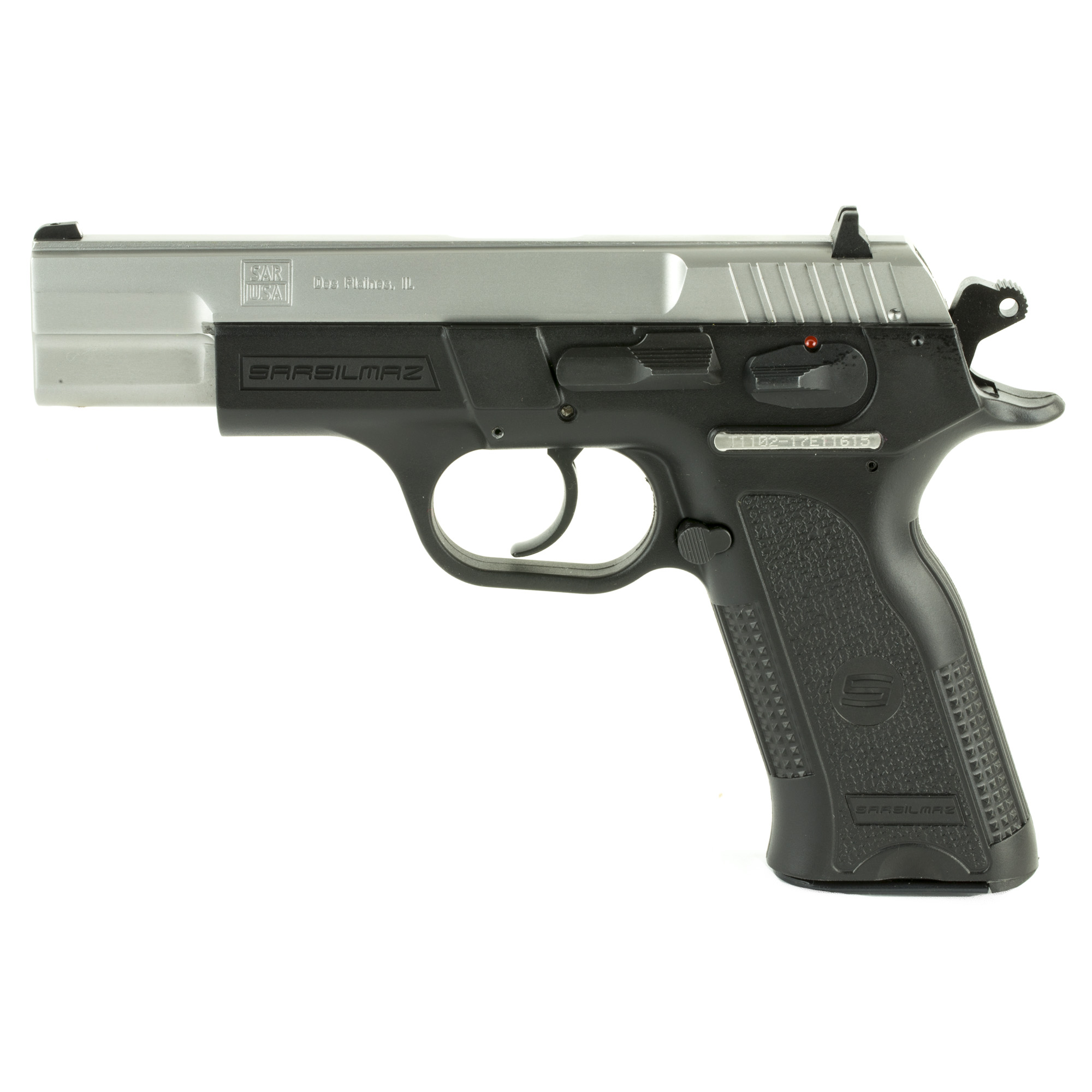 Sar B6 9mm Luger 4.50” 17+1 Black Stainless Steel Black Polymer Grip